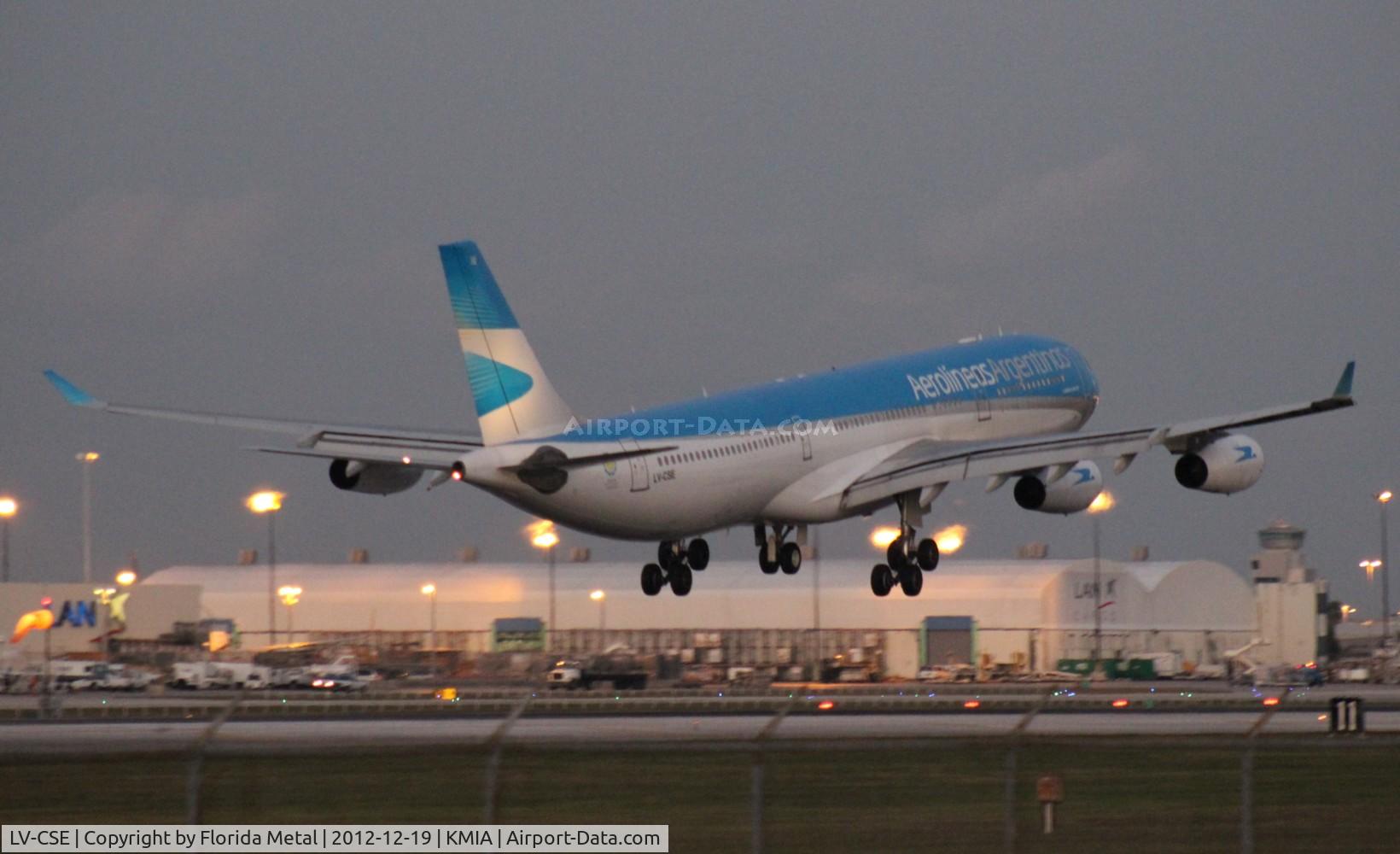 LV-CSE, 1996 Airbus A340-313 C/N 126, MIA 2012