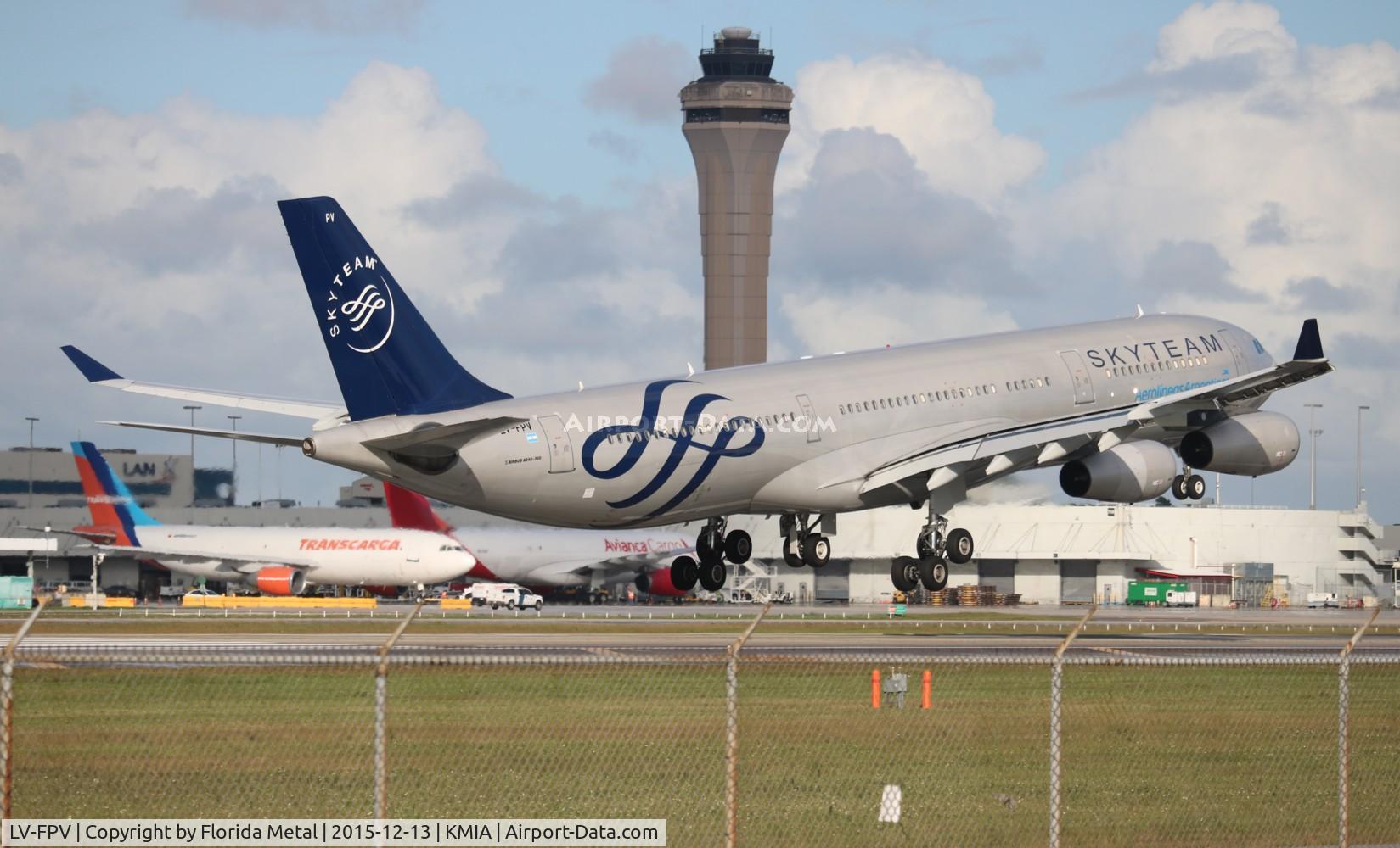 LV-FPV, 1997 Airbus A340-313X C/N 193, MIA 2015