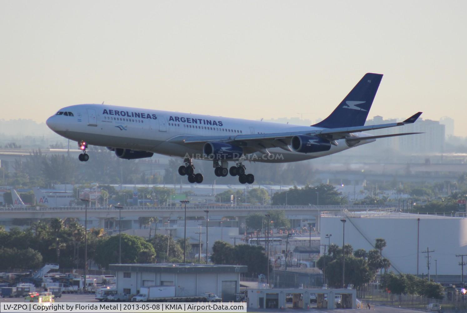 LV-ZPO, 1993 Airbus A340-211 C/N 063, MIA 2013