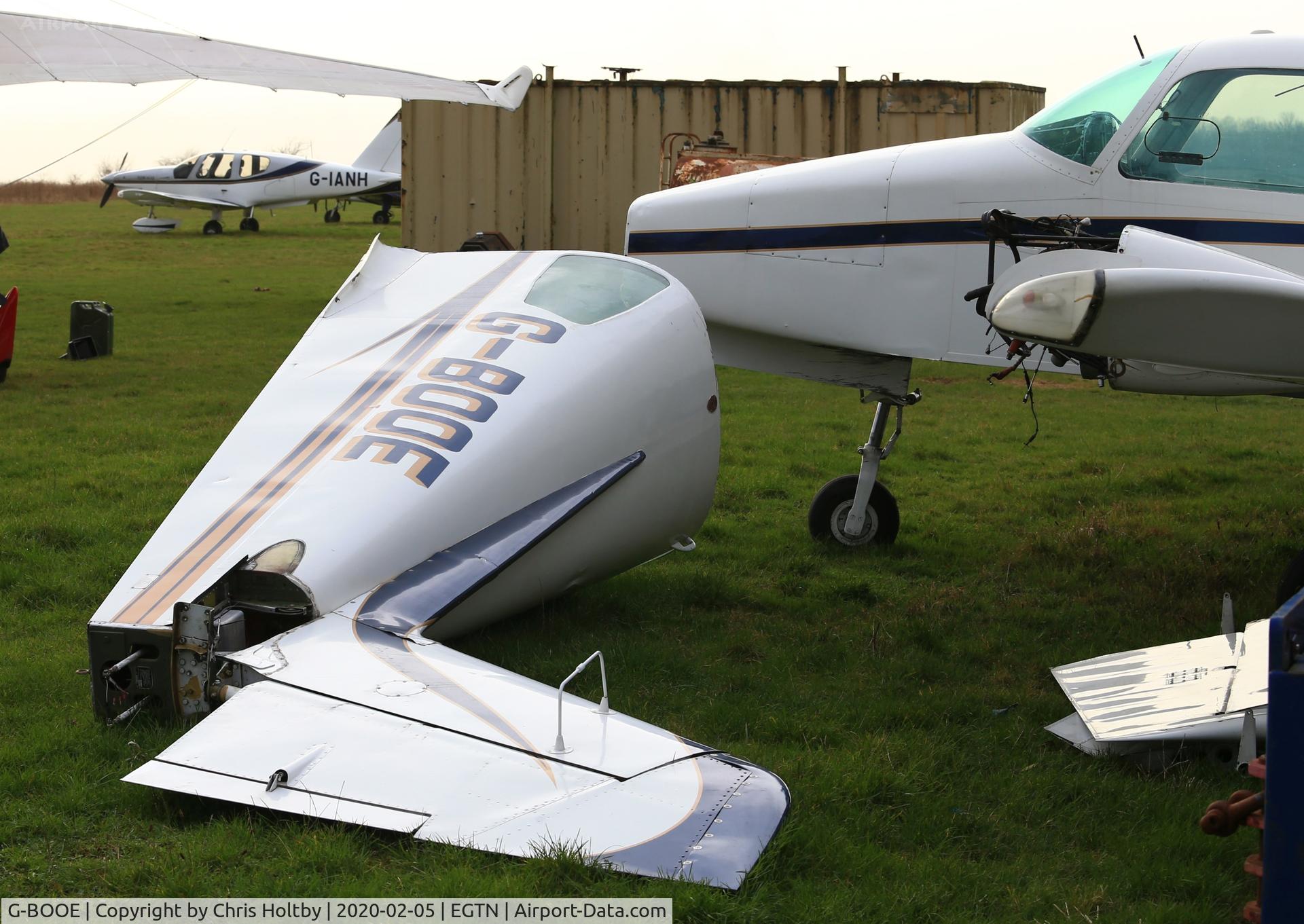 G-BOOE, 1979 Gulfstream American GA-7 Cougar C/N GA7-0093, Wrecked at Enstone Airfield, Oxon