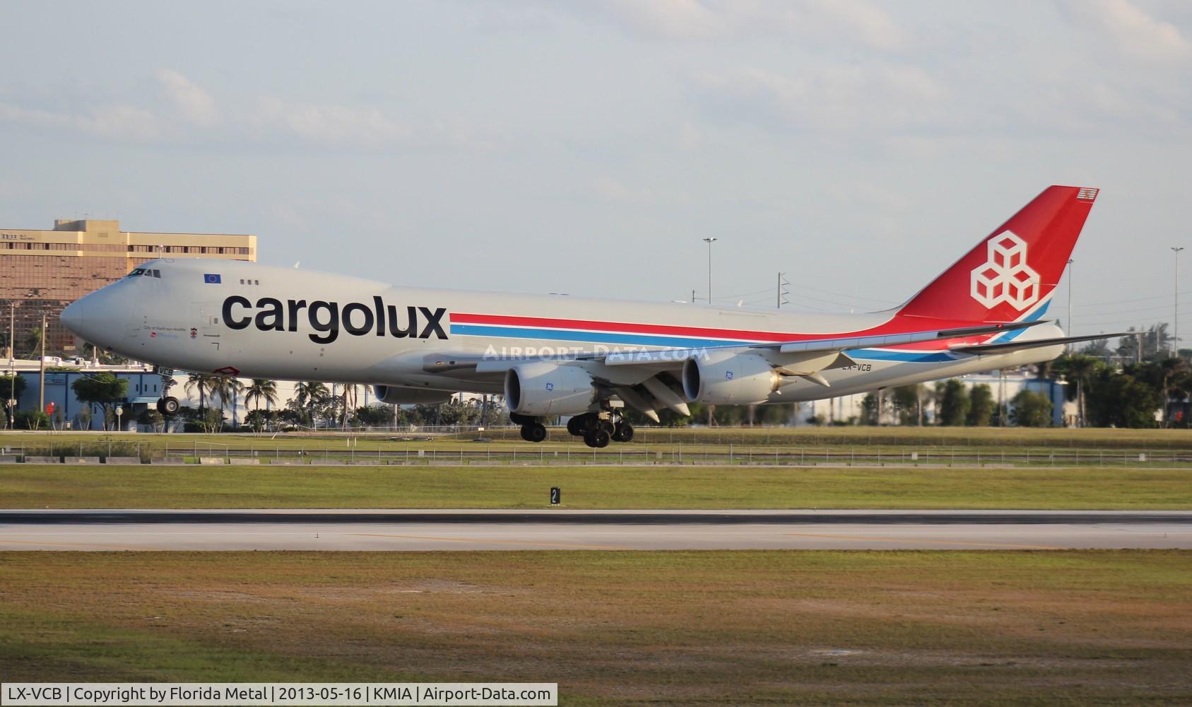 LX-VCB, 2010 Boeing 747-8R7F C/N 35806, MIA 2013