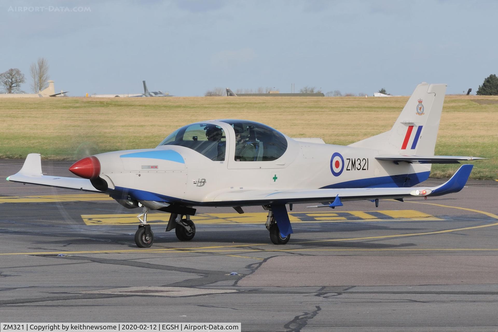ZM321, 2017 Grob G-120TP-A Prefect T.1 C/N 11146, Arriving at Norwich.