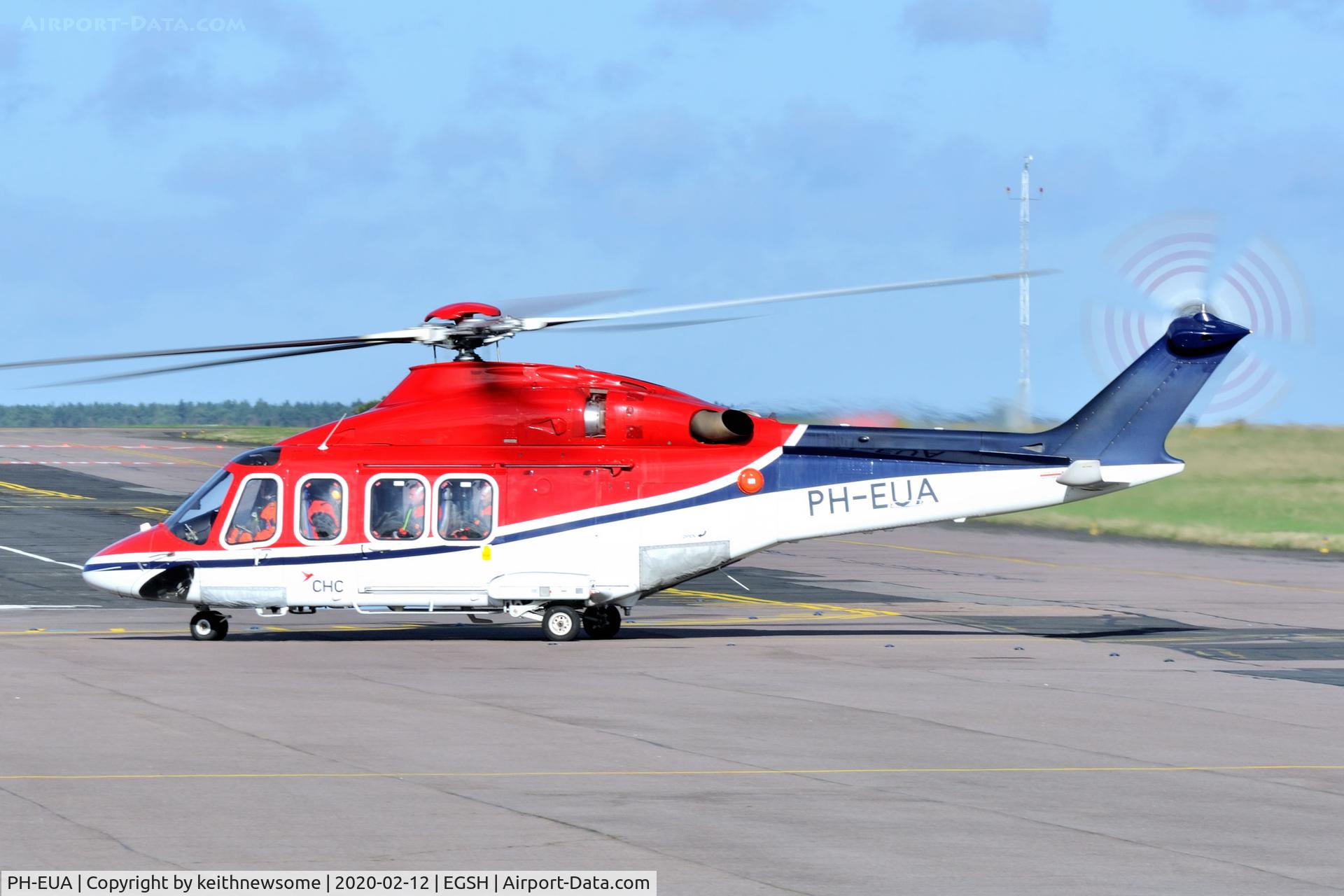 PH-EUA, 2007 AgustaWestland AW-139 C/N 31072, Returning from offshore.