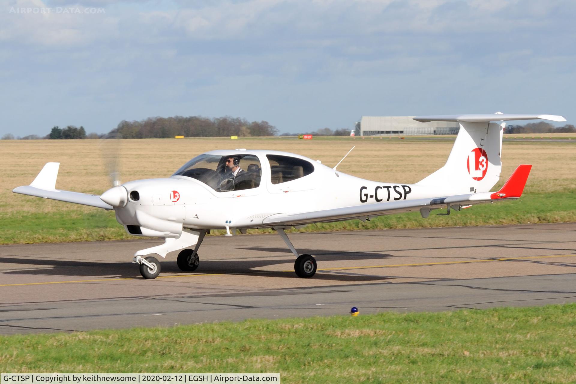 G-CTSP, 2016 Diamond DA-40NG Diamond Star C/N 40.N309, Arriving at Norwich.