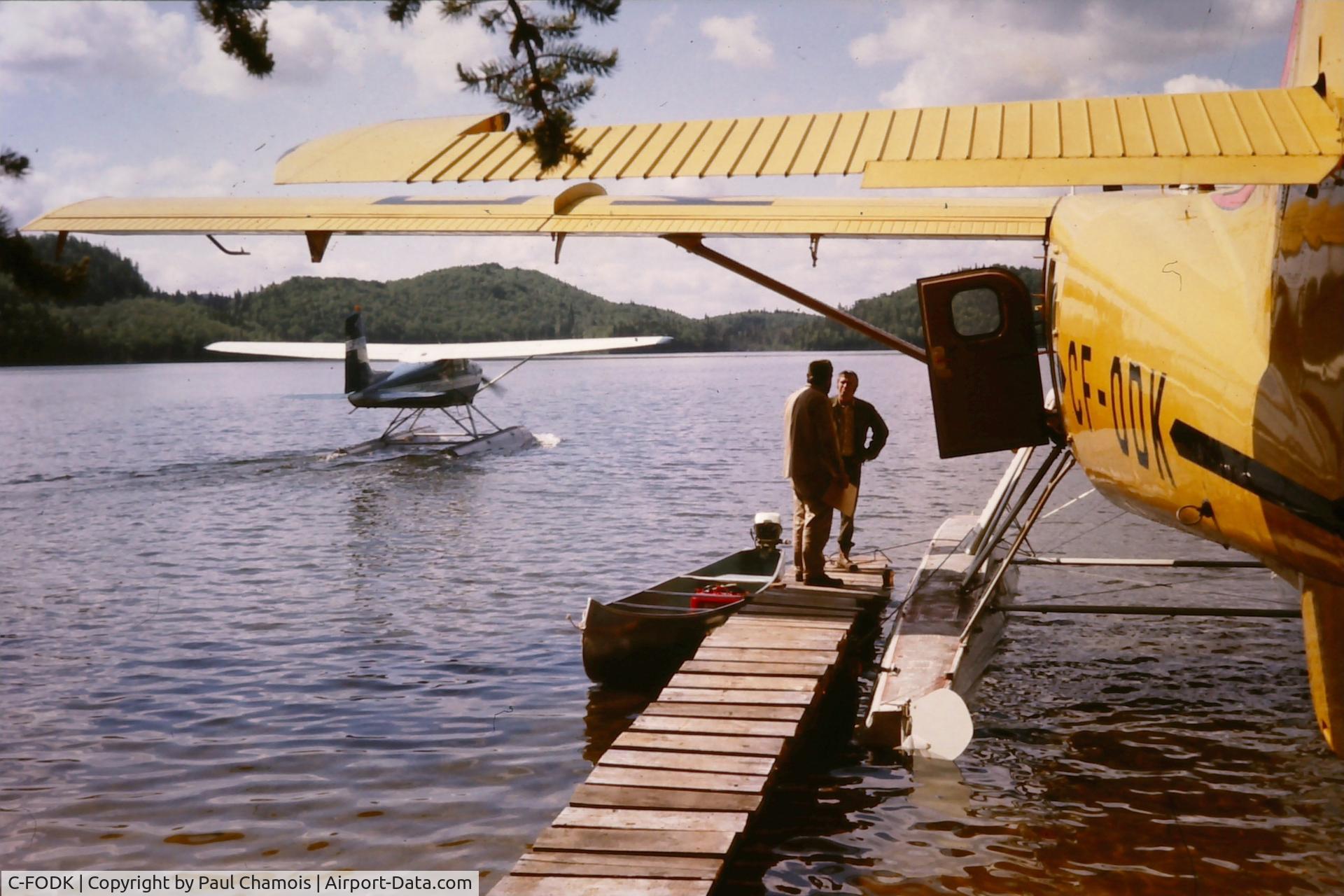 C-FODK, 1953 De Havilland Canada DHC-3 Otter C/N 13, At Sandspit Lake, northern Ontario in 1975.