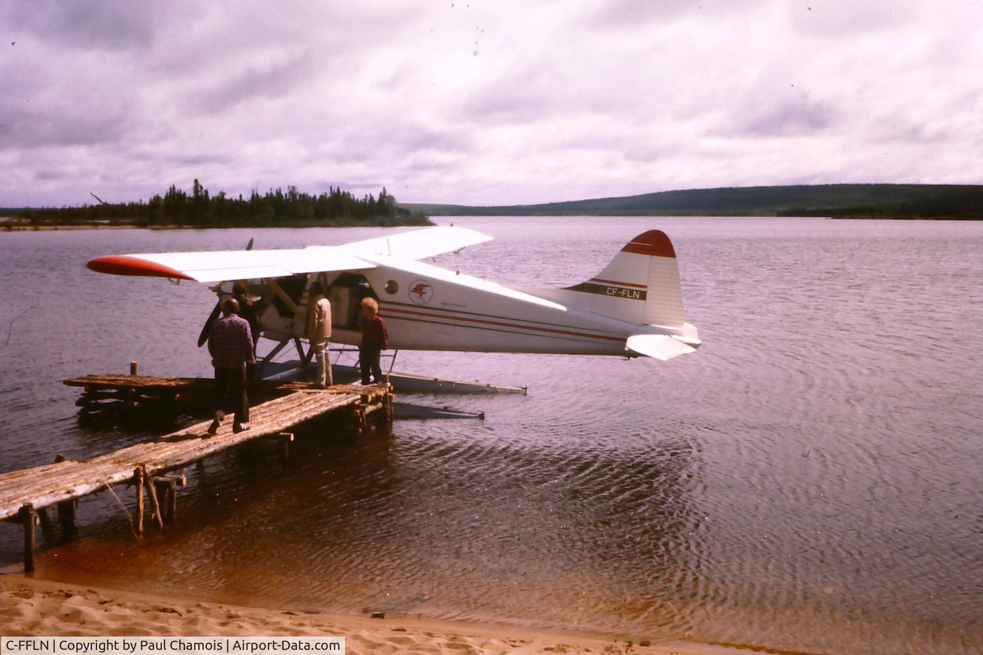 C-FFLN, 1951 De Havilland Canada DHC-2 Beaver Mk.1 C/N 150, At Newnham Lake, Saskatchewan at SMDC uranium exploration camp in 1978