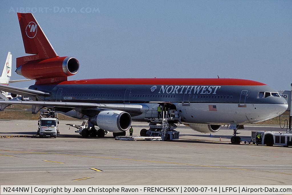 N244NW, 1988 McDonnell Douglas DC-10-30 C/N 48316, Northwest Airlines