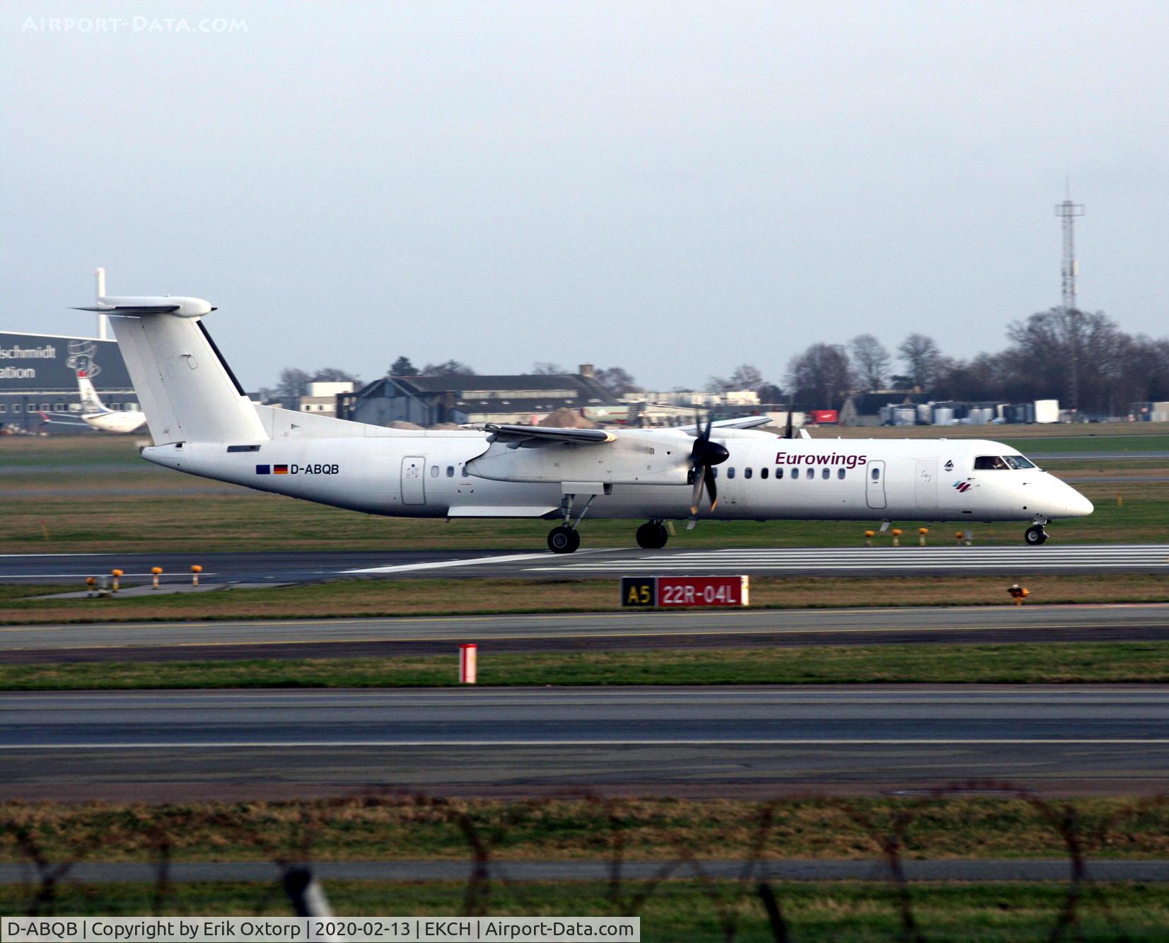 D-ABQB, 2008 De Havilland Canada DHC-8-402Q Dash 8 C/N 4226, D-ABQB yaking off rw 22R