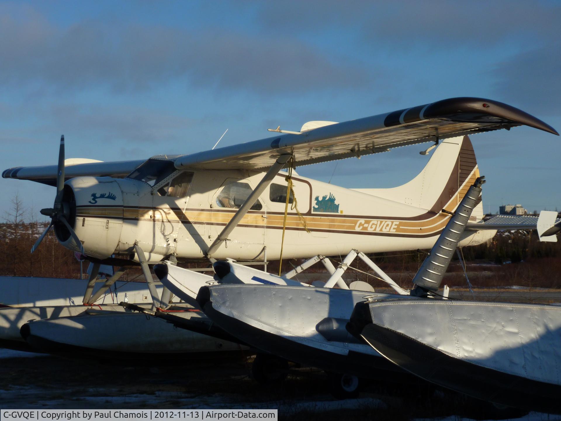 C-GVQE, 1952 De Havilland Canada U-6A Beaver C/N 631, At Kuujuuaq, Quebec in 2012.