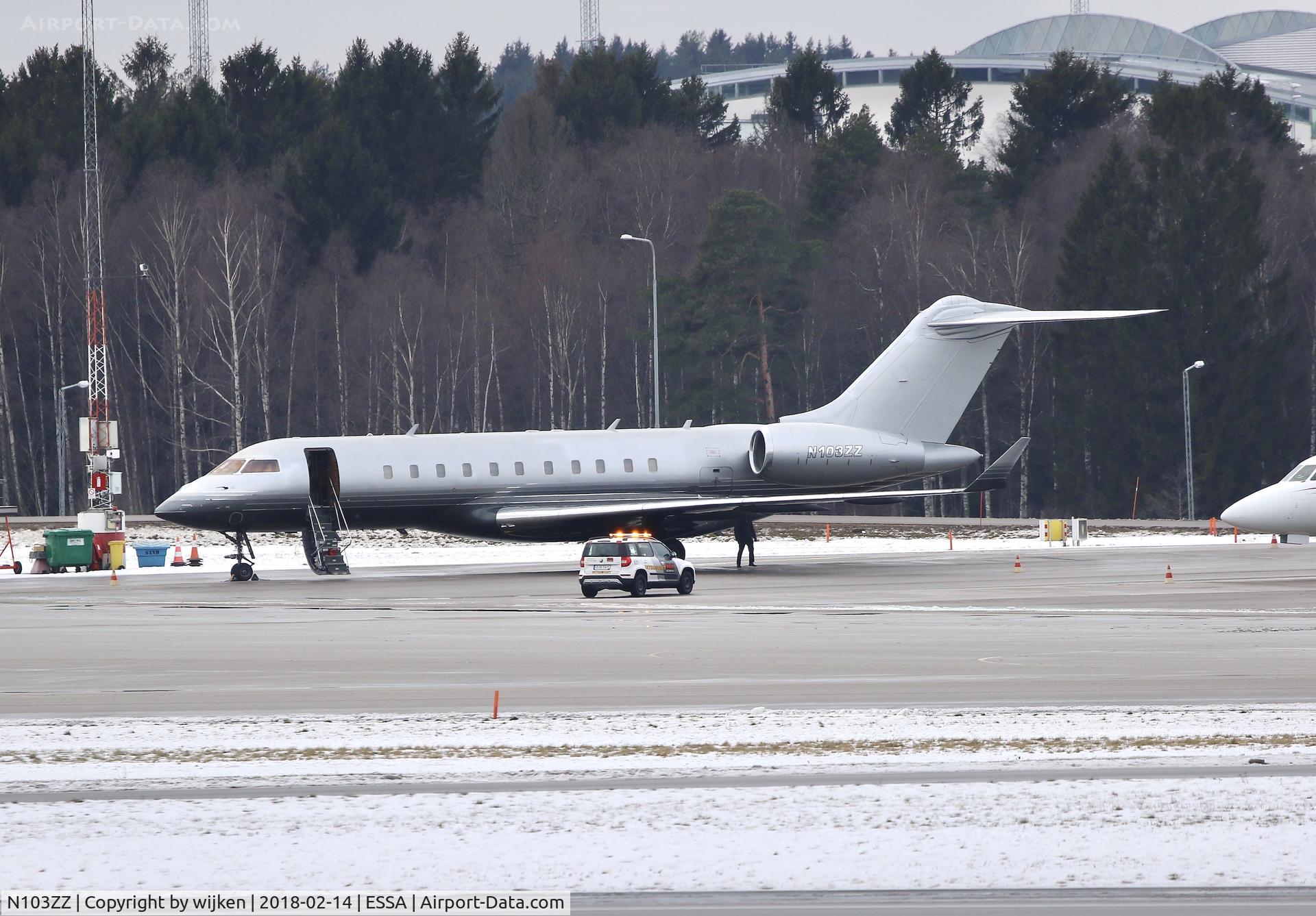 N103ZZ, 2008 Bombardier BD-700-1A11 Global 5000 C/N 9308, Ramp M