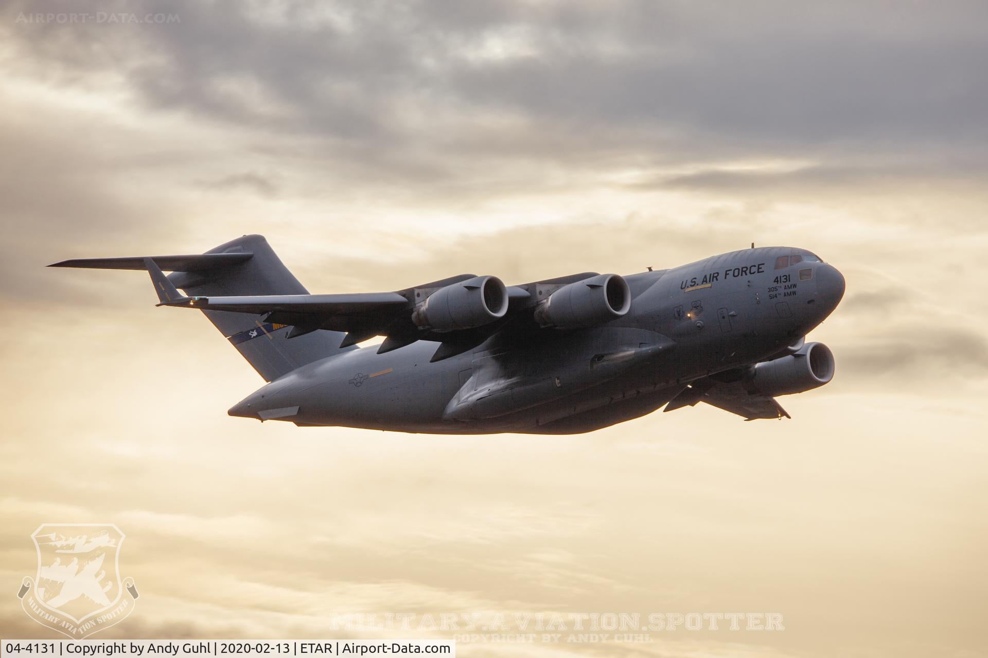04-4131, 2004 Boeing C-17A Globemaster III C/N P-131, Backlight-Shot