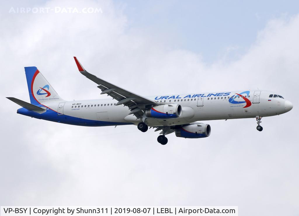 VP-BSY, 2016 Airbus A321-231 C/N 7375, Landing rwy 07L