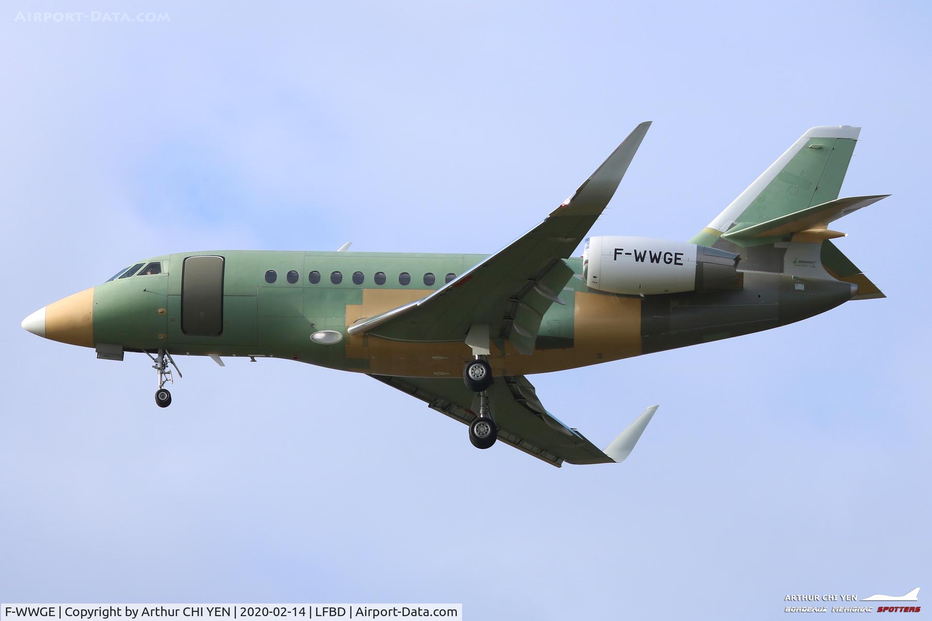 F-WWGE, 2020 Dassault Falcon 2000LXS C/N 365, On final runway 23.