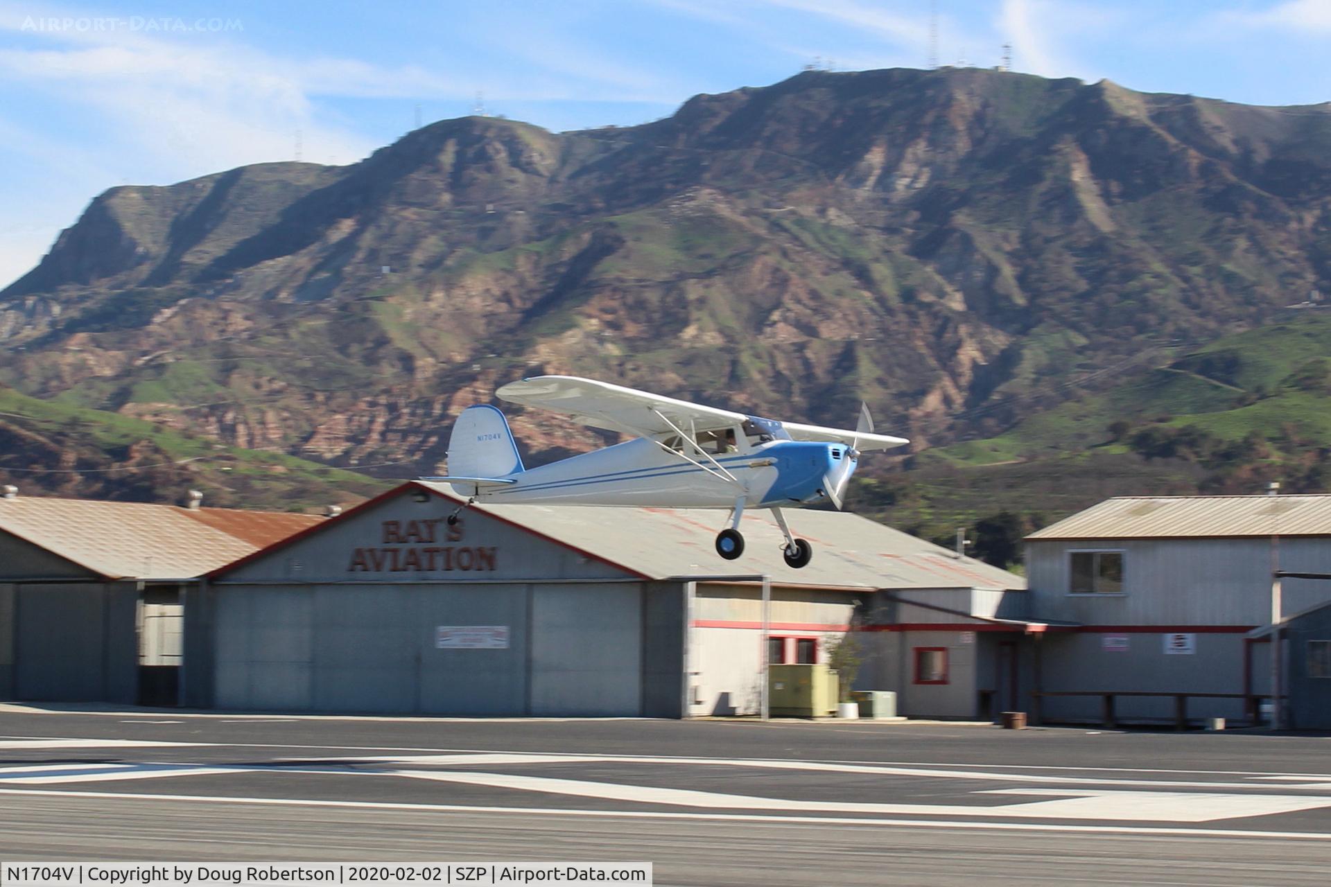 N1704V, Cessna 140 C/N 13889, 1948 Cessna 140, Continental C-85-12 85 Hp, on final again