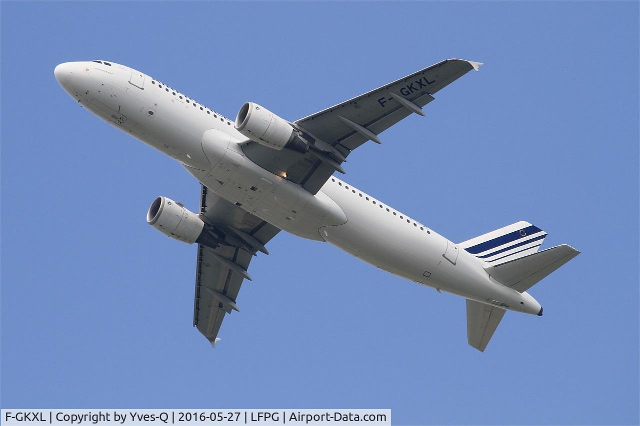 F-GKXL, 2006 Airbus A320-214 C/N 2705, Airbus A320-214, Take off rwy 27L, Roissy Charles De Gaulle airport (LFPG-CDG)