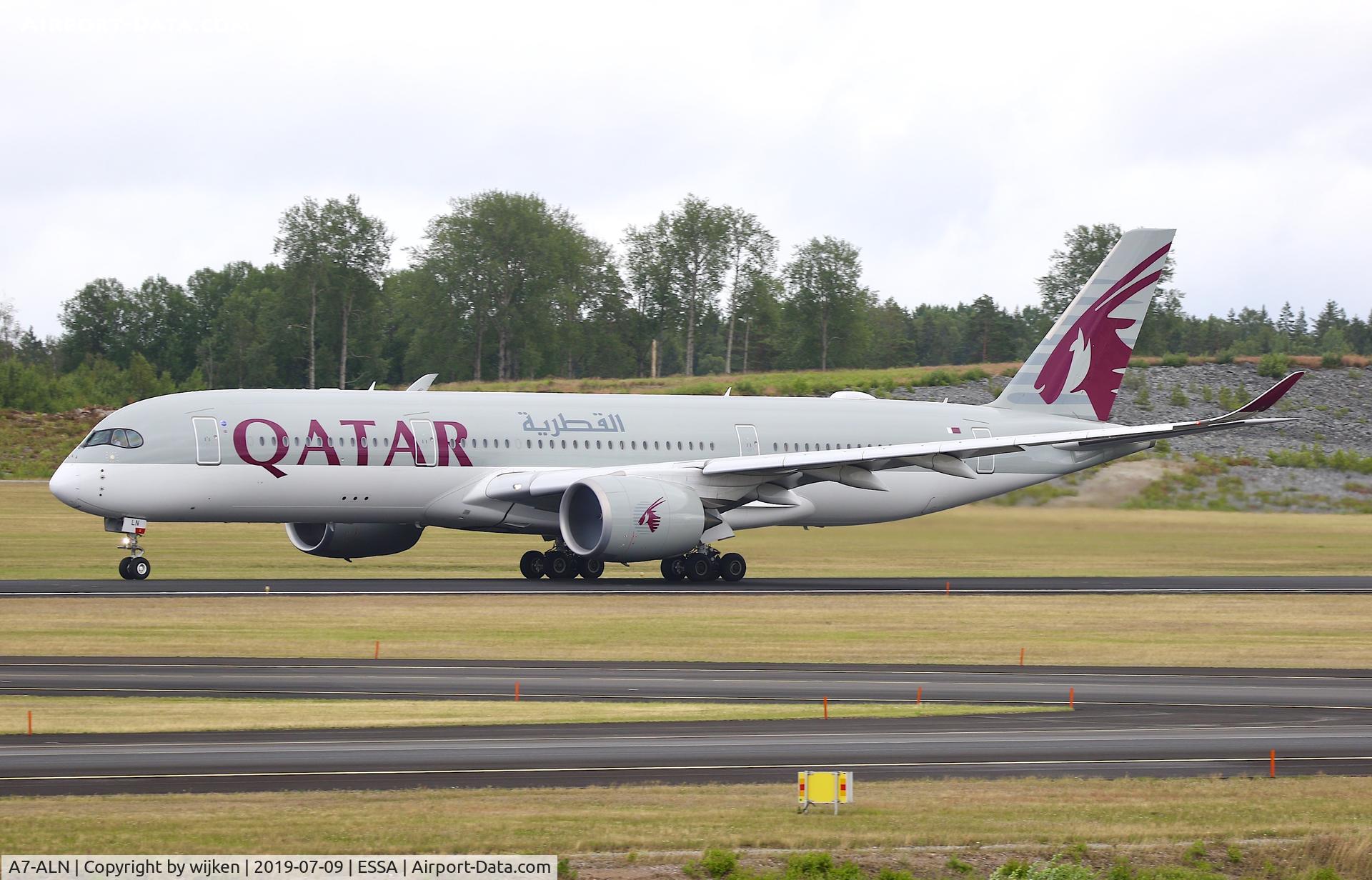 A7-ALN, 2016 Airbus A350-941 C/N 047, RWY 01R