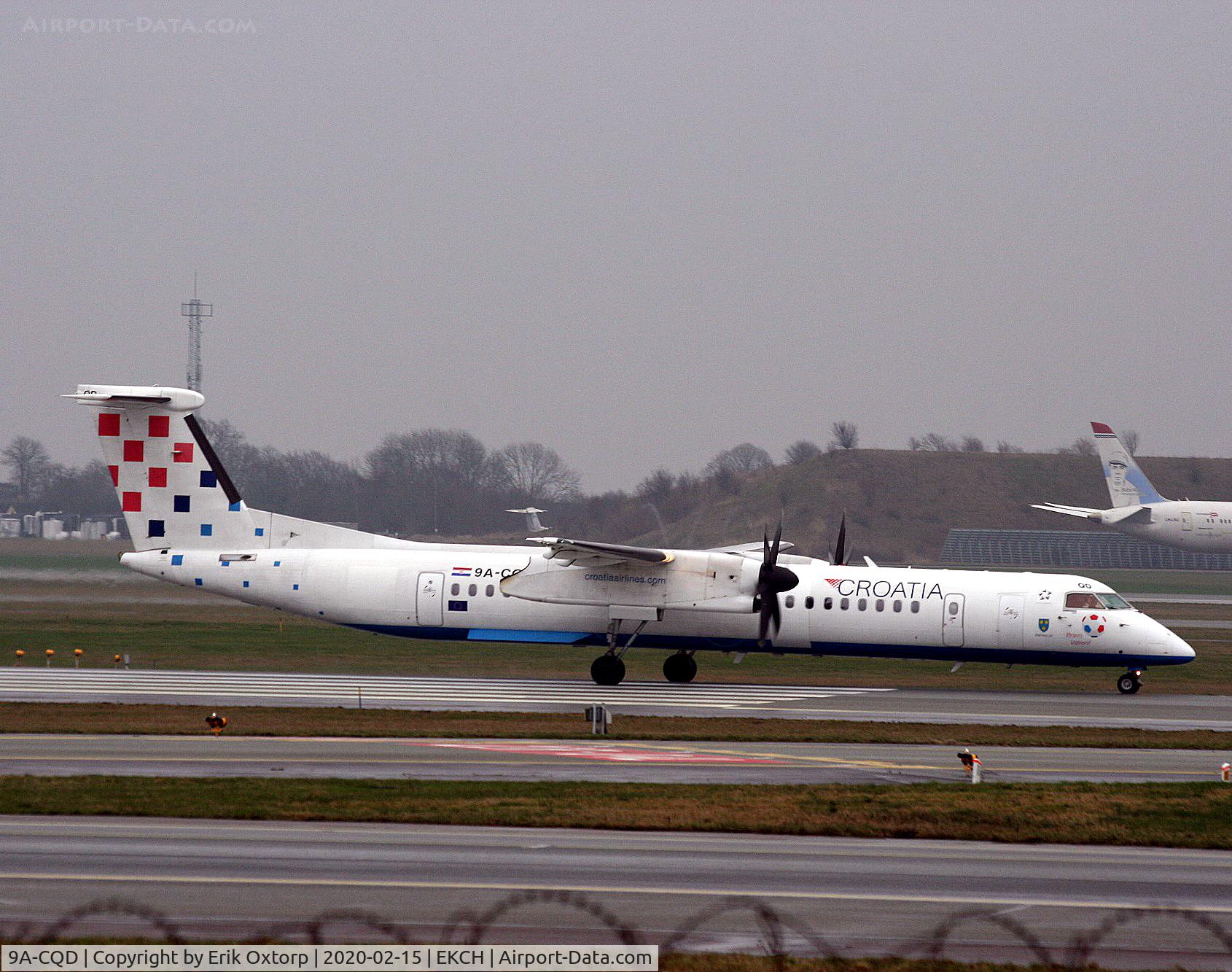 9A-CQD, 2009 De Havilland Canada DHC-8-402Q Dash 8 C/N 4260, 9A-CQD taking off rw 22R