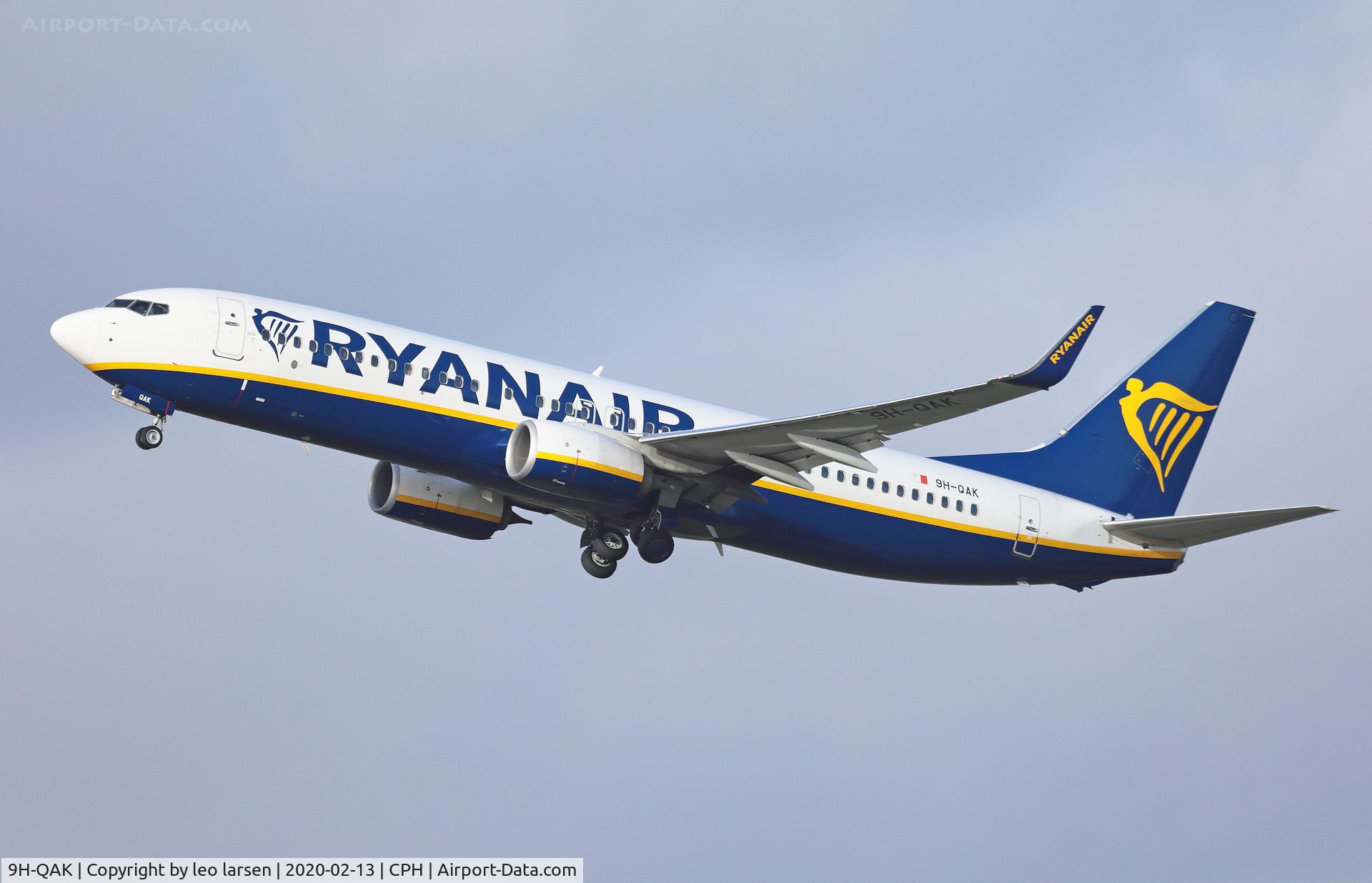 9H-QAK, 2017 Boeing 737-8AS C/N 44793, Copenhagen 13.2.2020