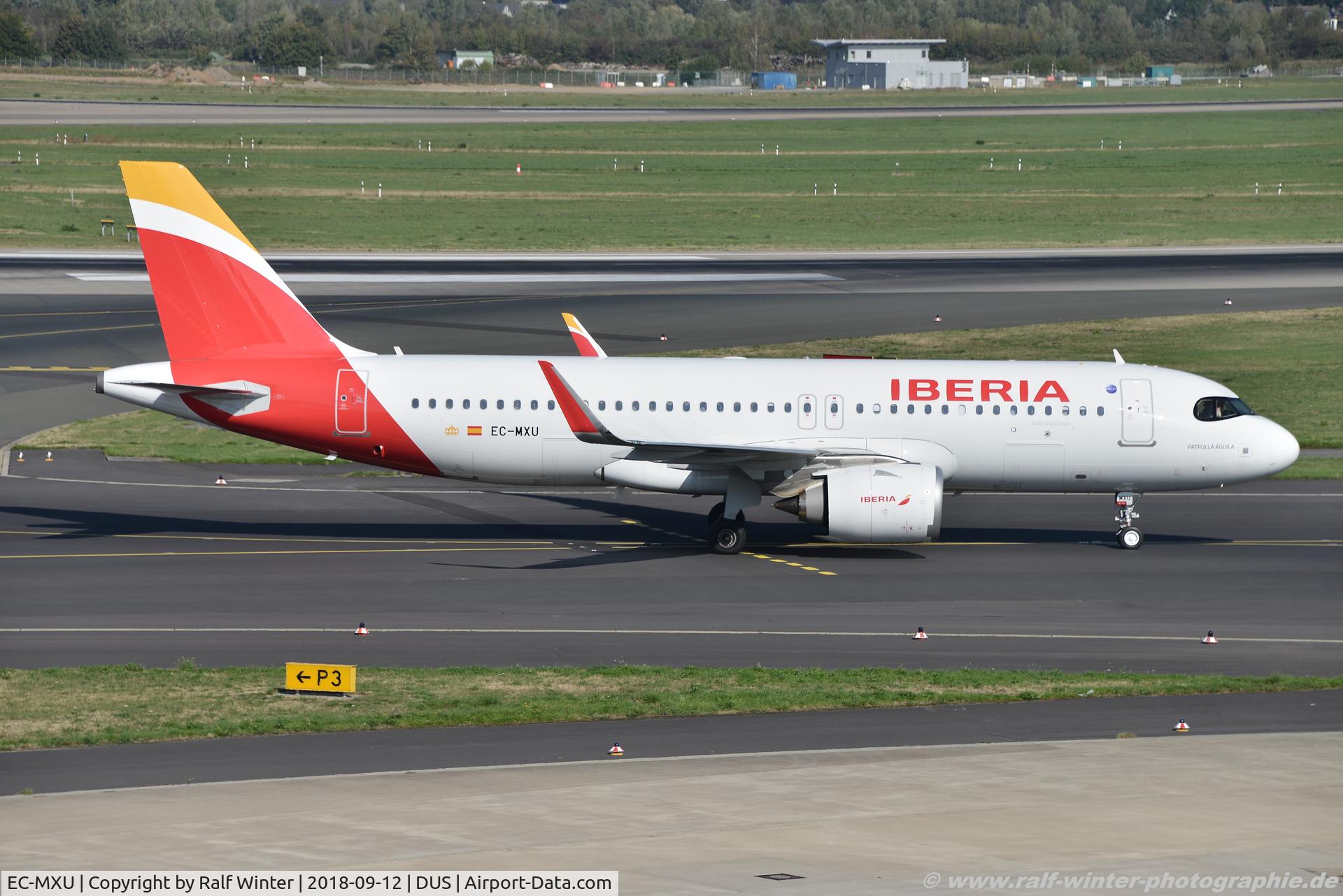 EC-MXU, 2018 Airbus A320-251N C/N 8221, Airbus A320-251N - IB IBE Iberia 'Patrulla Aguila' - 8221 - EC-MXU - 12.09.2018 - DUS
