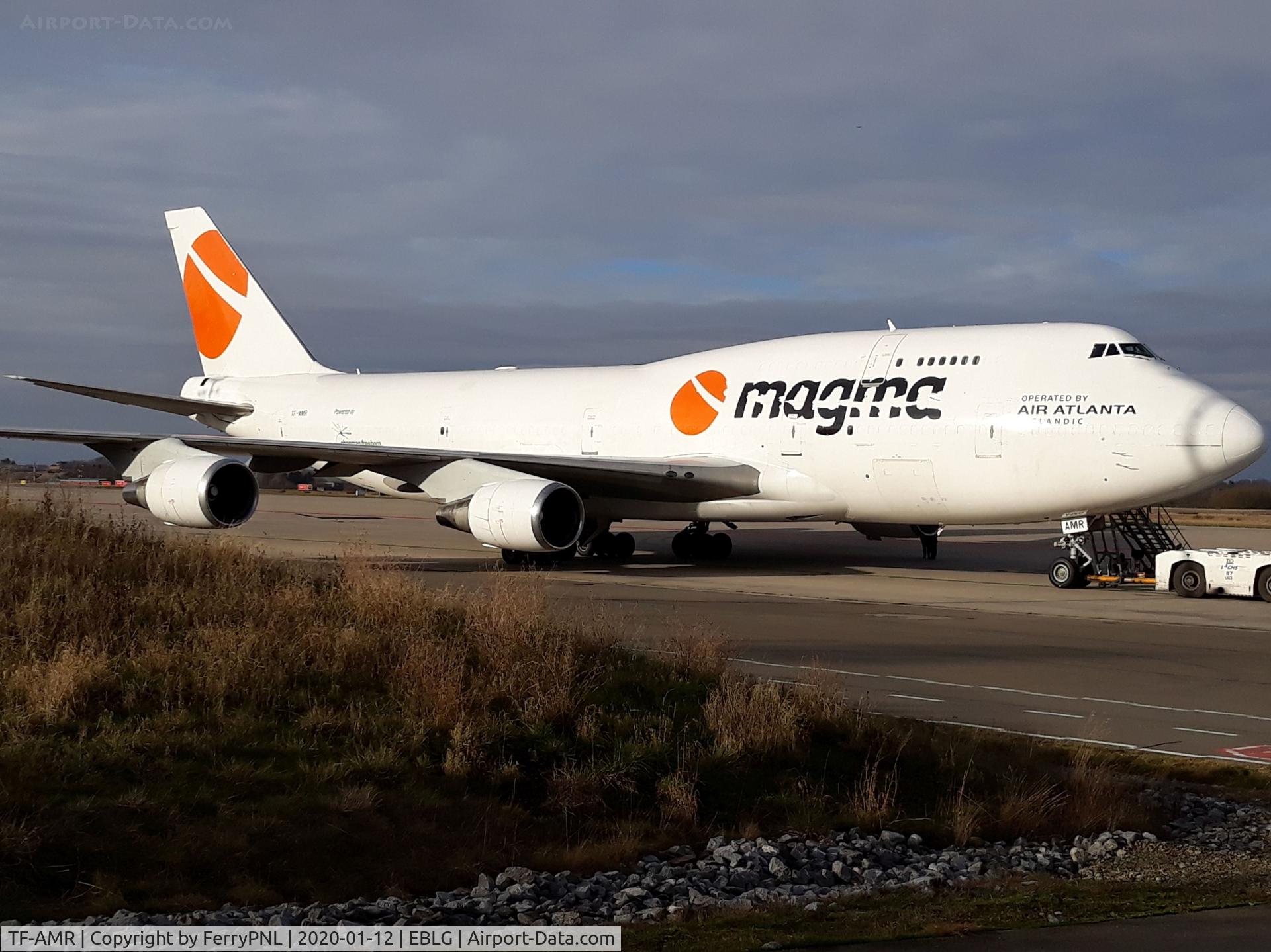 TF-AMR, 1994 Boeing 747-45E(BDSF) C/N 27898, Magma B744F parked at LGG
