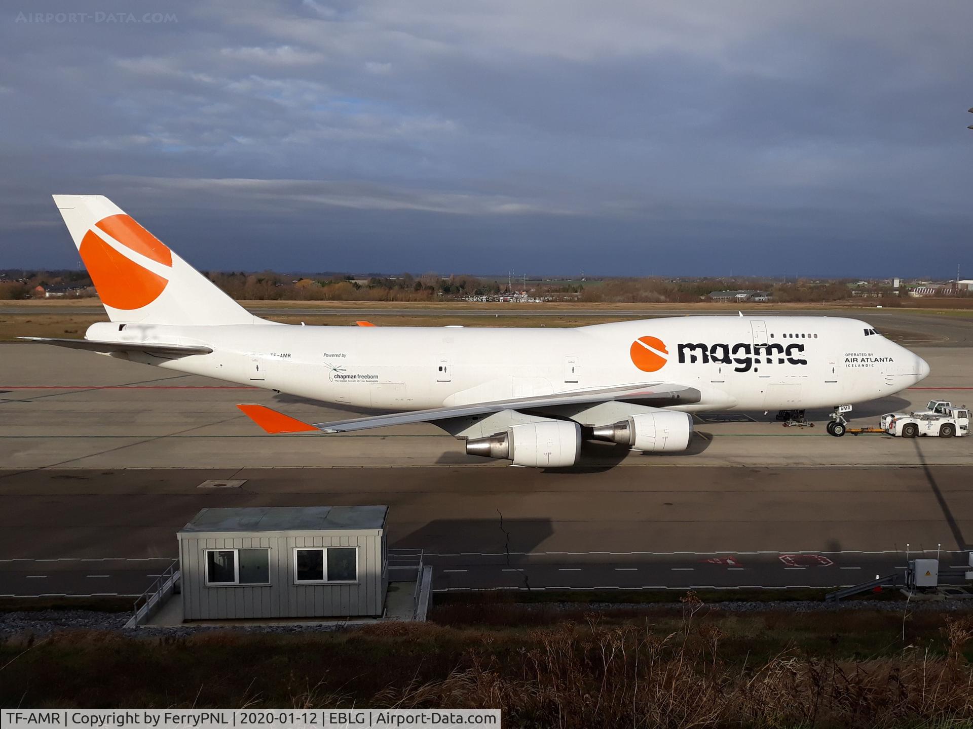 TF-AMR, 1994 Boeing 747-45E(BDSF) C/N 27898, Magma B744F in need of new decalls.