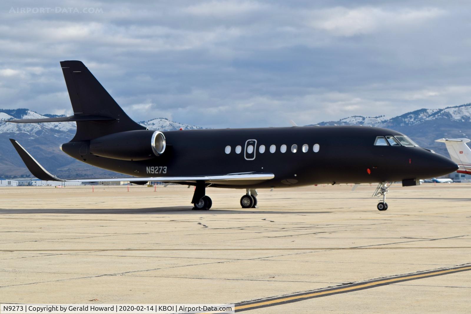 N9273, 2015 Dassault Falcon 2000EX C/N 317, Parked on south GA ramp.