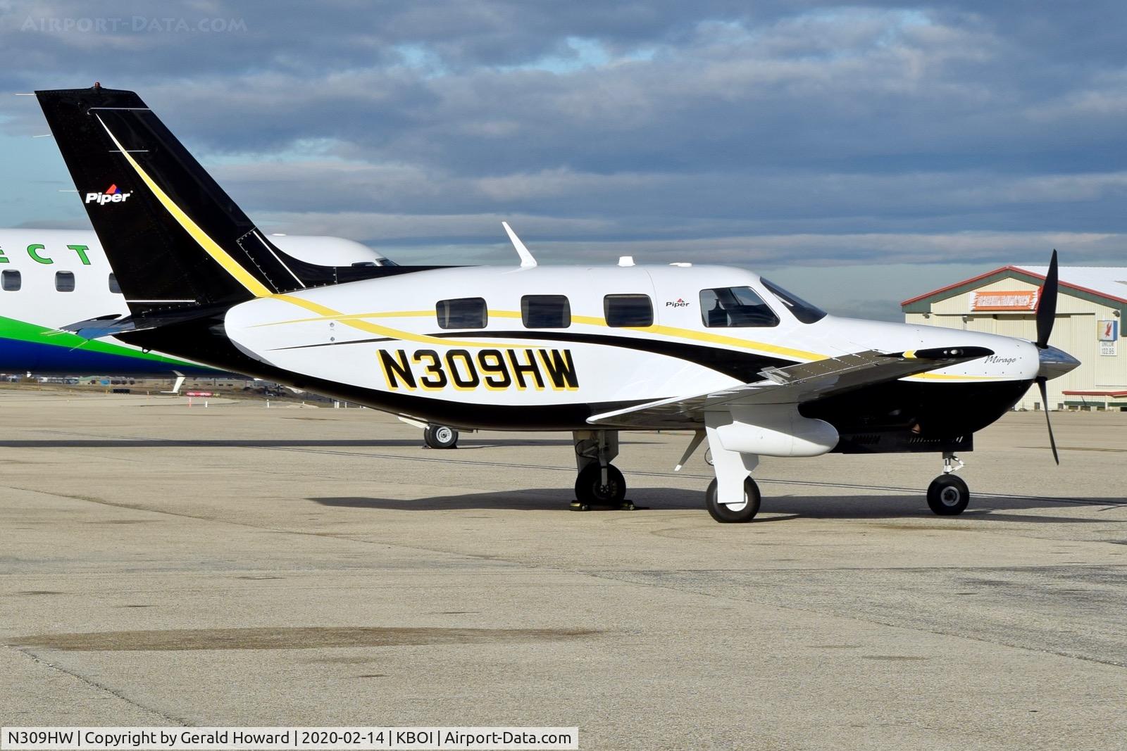 N309HW, 2013 Piper PA-46-350P Malibu Mirage C/N 4636612, Parked on north GA ramp.