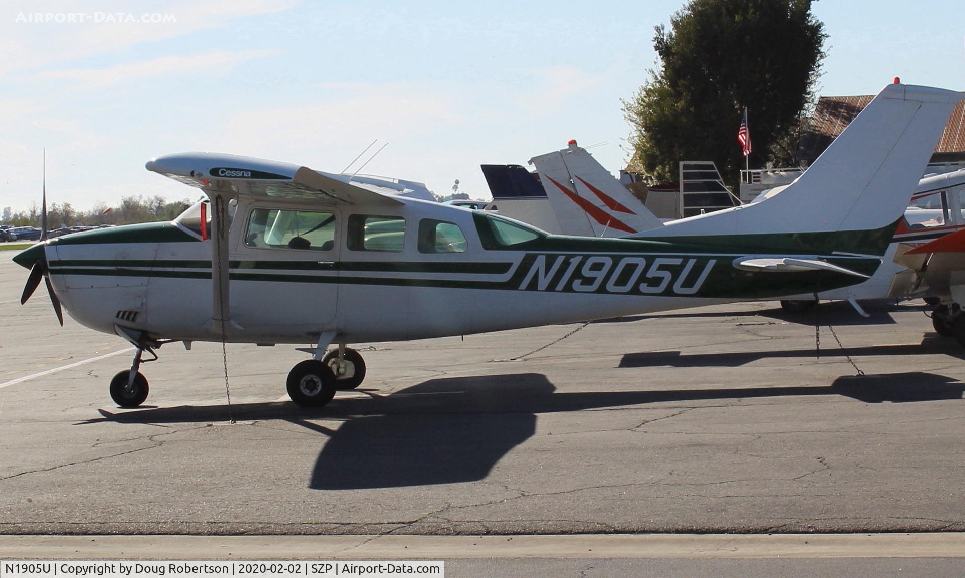 N1905U, 1973 Cessna U206F Stationair C/N U20602275, 1973 Cessna U206F STATIONAIR, Continental IO-520 285 Hp, 6 seats, on Transient Ramp