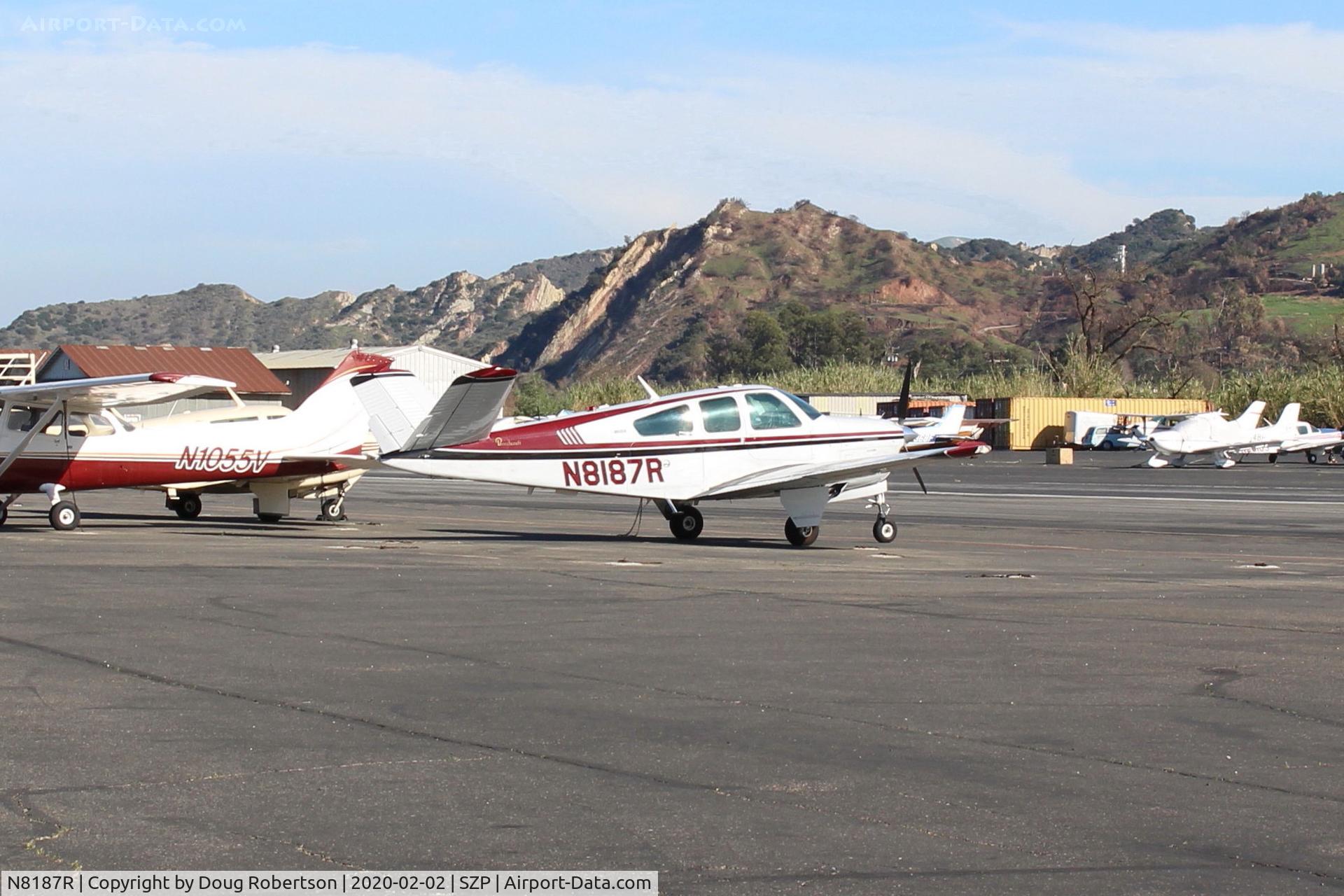 N8187R, 1974 Beech V35B Bonanza C/N D-9673, 1974 Beech V35B BONANZA, Continental IO-520 285 Hp, on Transient Ramp