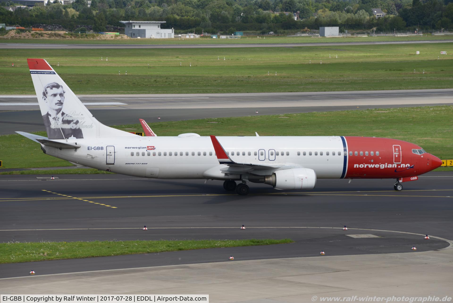 EI-GBB, 2008 Boeing 737-86N C/N 36809, Boeing 737-86N(W) - IBK Norwegian Air International 'Edvard Munch' - 36809 - EI-GBB - 28.07.2017 - DUS