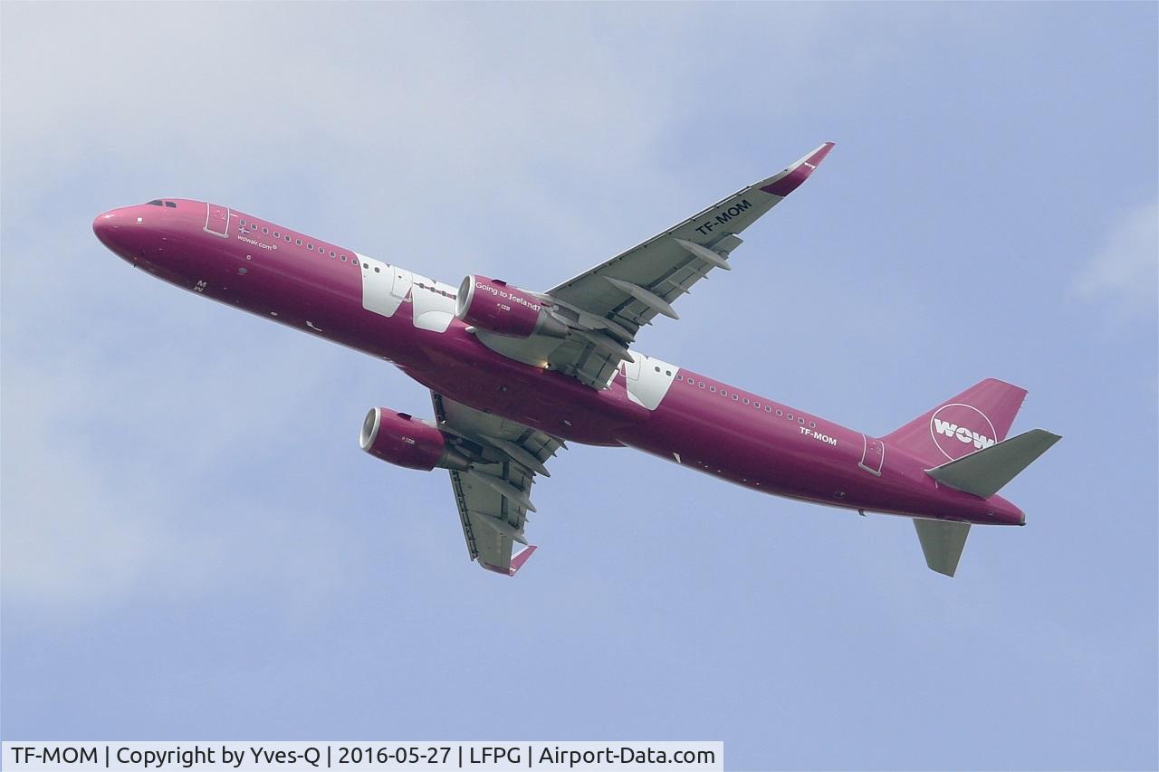 TF-MOM, 2014 Airbus A321-211 C/N 6210, Airbus 321-211, Take off rwy 27L, Roissy Charles De Gaulle airport (LFPG-CDG)