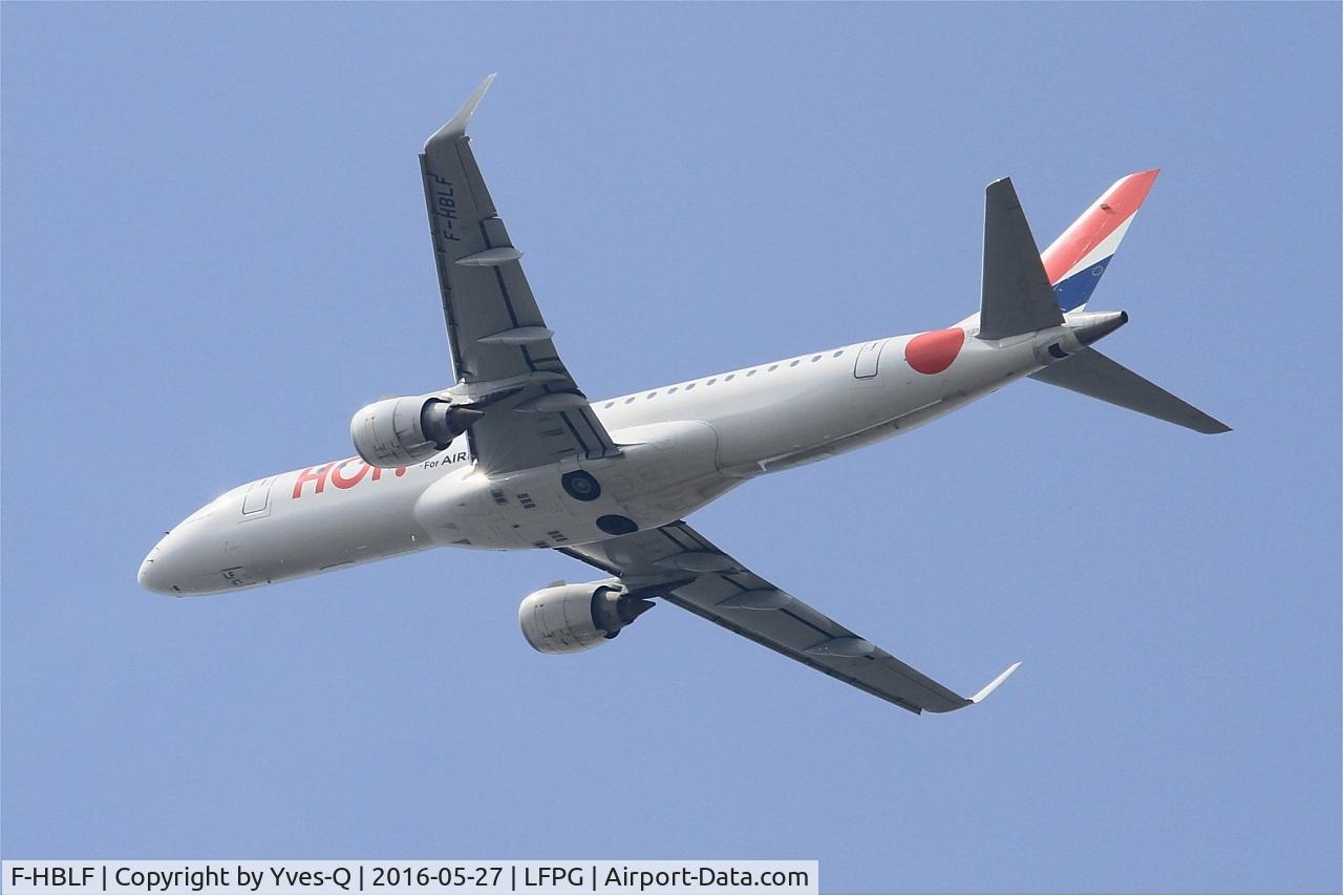 F-HBLF, 2008 Embraer 190AR (ERJ-190-100IGW) C/N 19000158, Embraer ERJ-190-100, Climbing from rwy 27L, Roissy Charles De Gaulle airport (LFPG-CDG)