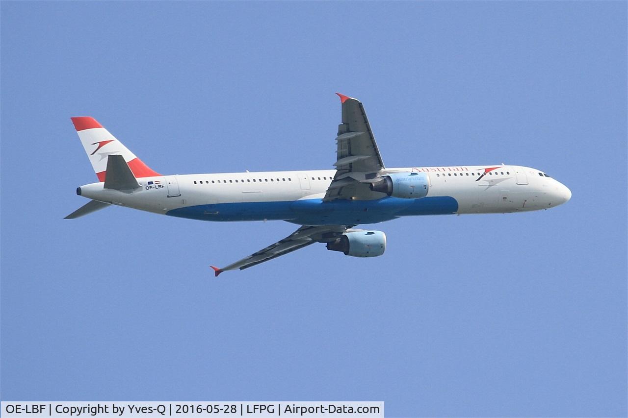 OE-LBF, 2001 Airbus A321-211 C/N 1458, Airbus A321-211, Climbing from rwy 06R, Roissy Charles De Gaulle airport (LFPG-CDG)