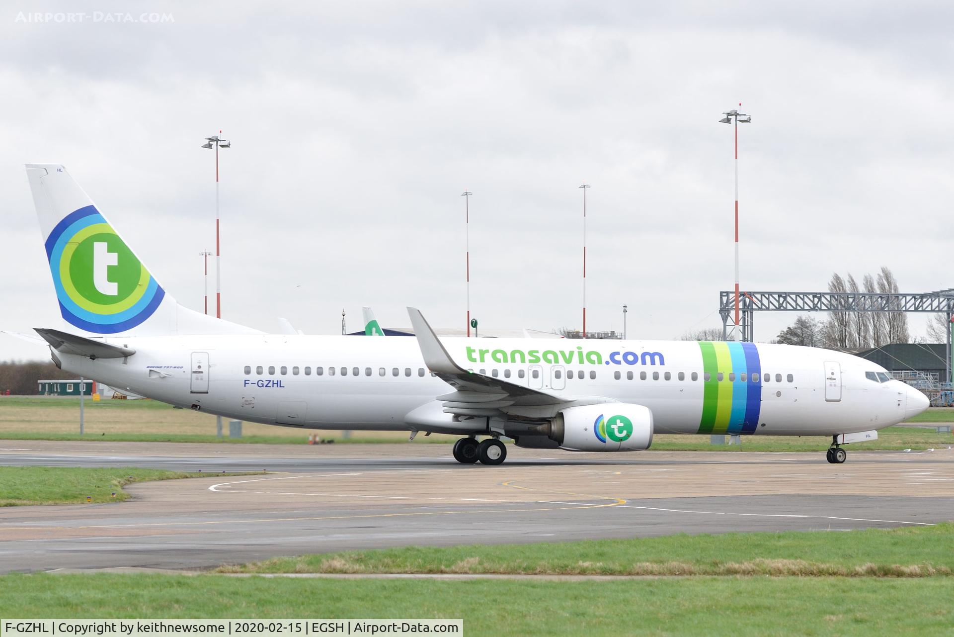 F-GZHL, 2014 Boeing 737-8K2 C/N 37791, Arriving at Norwich from France.