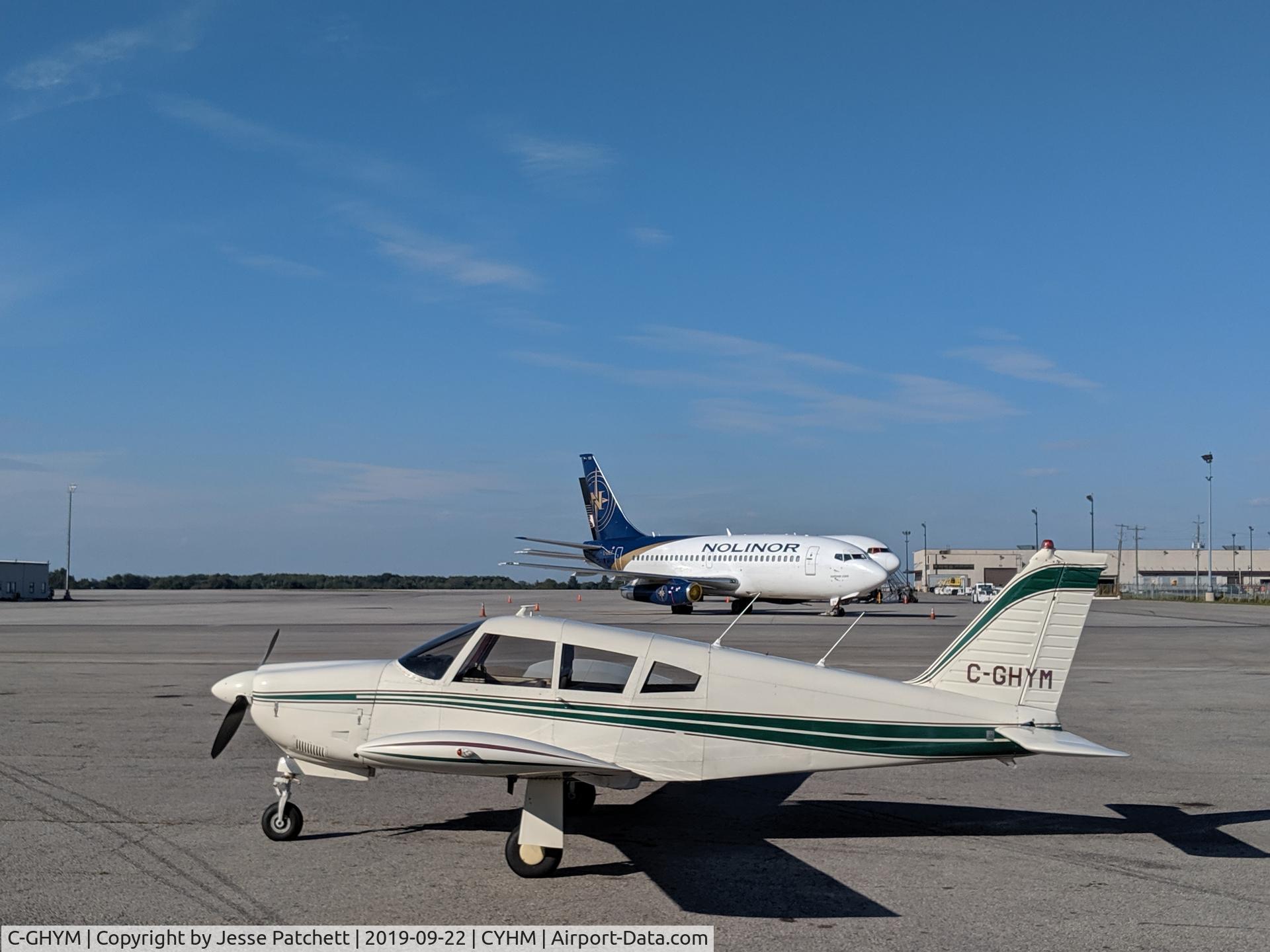 C-GHYM, 1970 Piper PA-28R-200 C/N 28R-35747, GHYM parked on the museum ramp at Hamilton International Airport.
