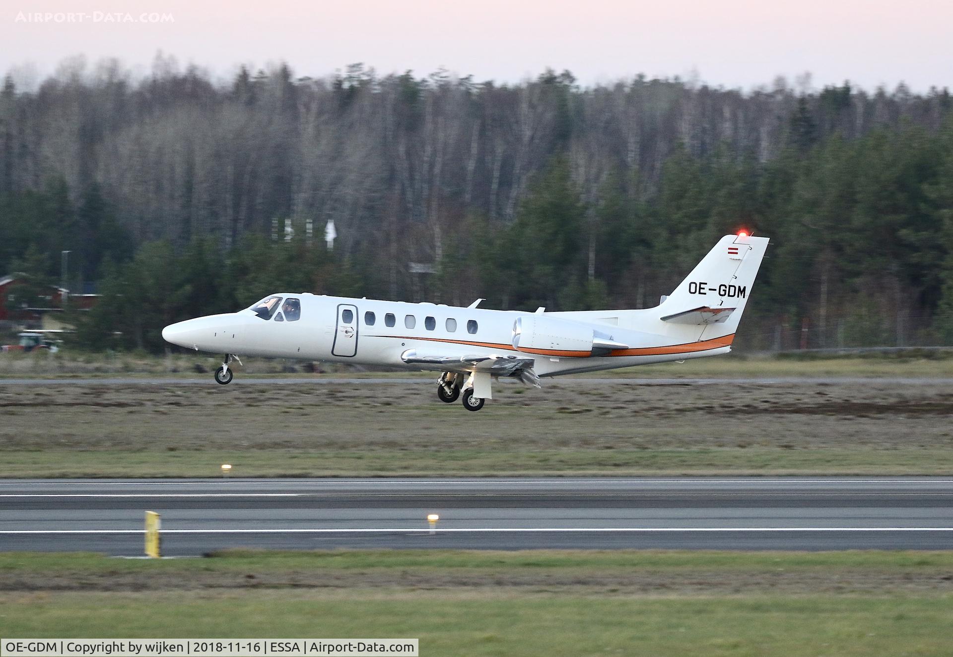 OE-GDM, 2009 Cessna 560 Citation Encore+ C/N 560-0814, RWY 26