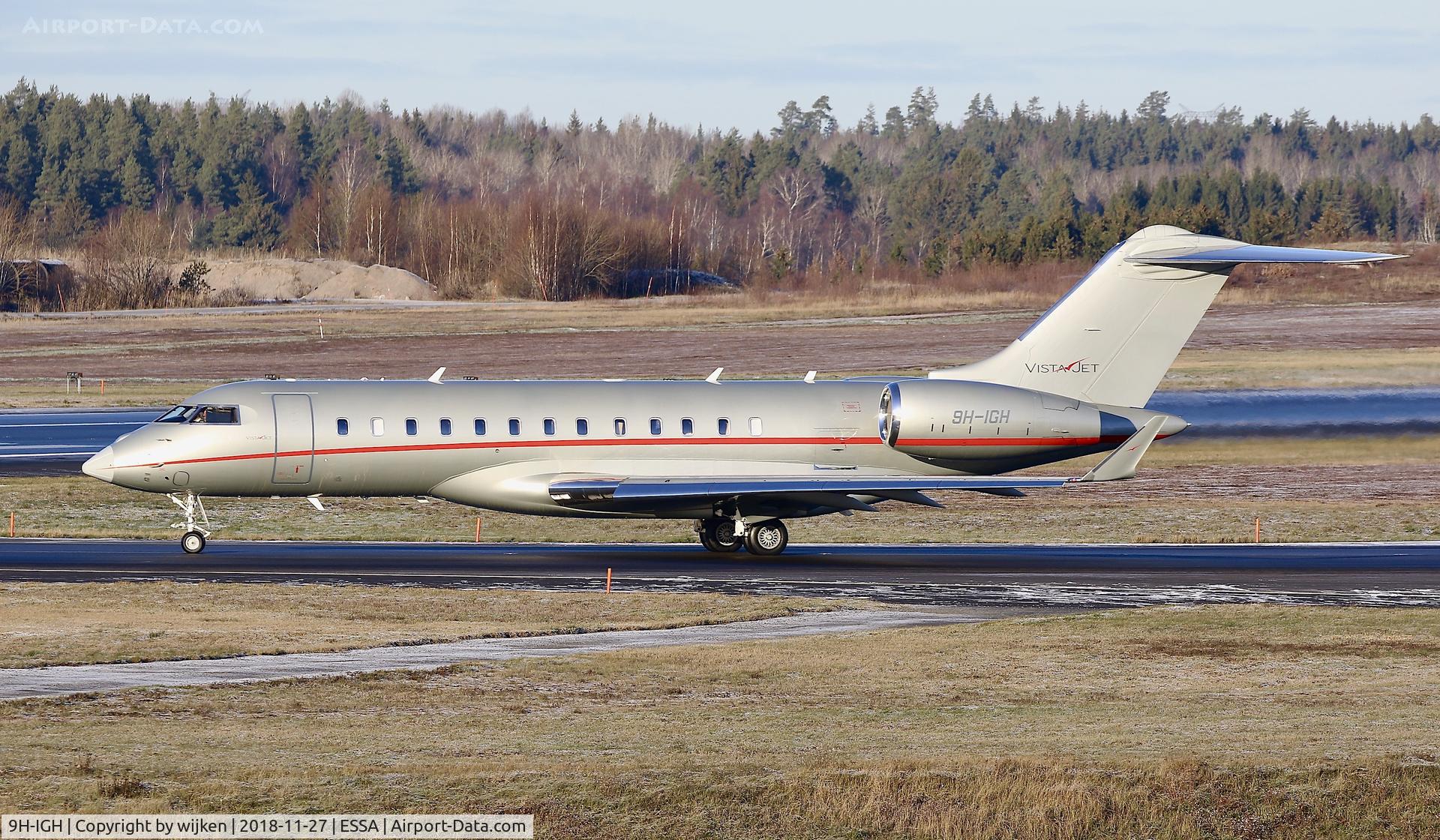 9H-IGH, 2013 Bombardier BD-700-1A10 Global 6000 C/N 9570, RWY 01L