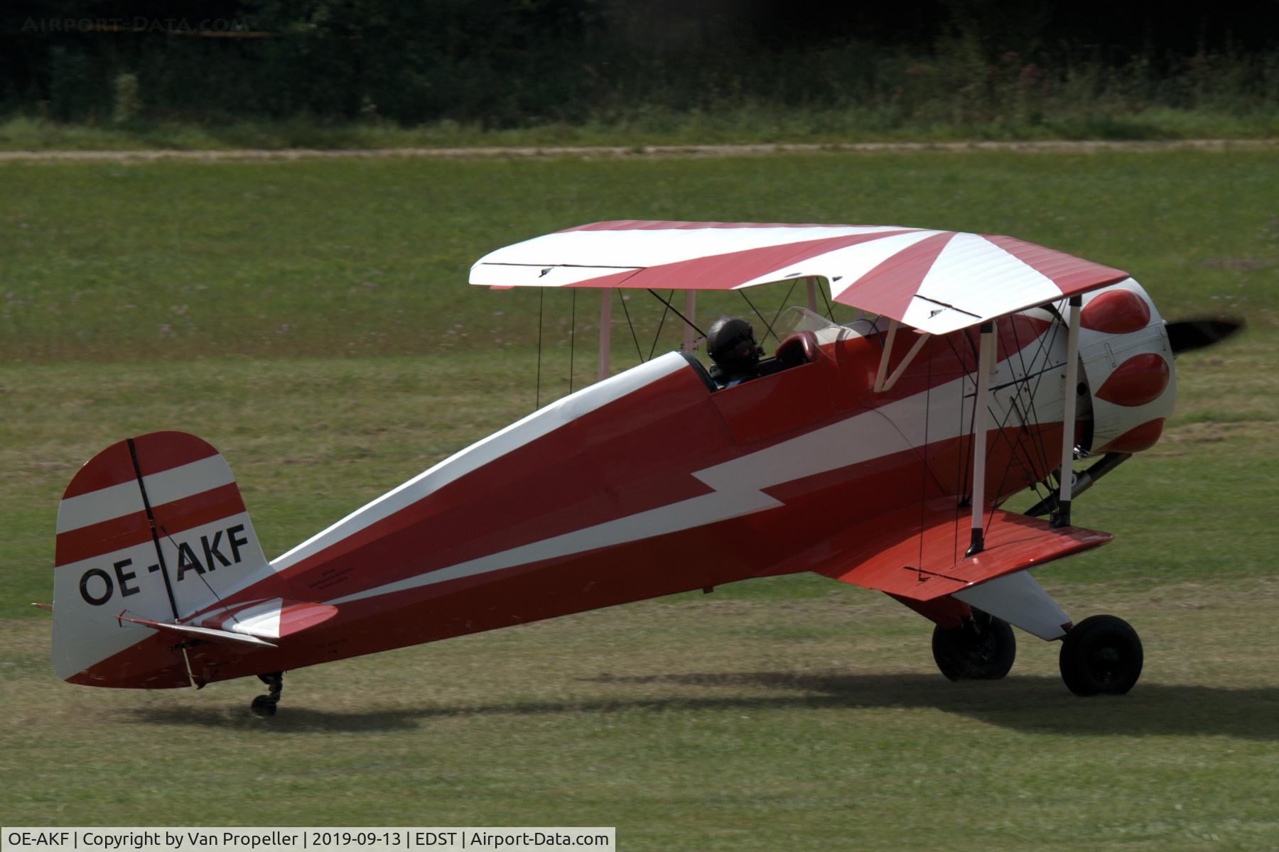 OE-AKF, 1940 Bucker Bu-133 Jungmeister C/N 18, Bücker Bü 133C Jungmeister at Hahnweide airfield, Germany. OTT 2019