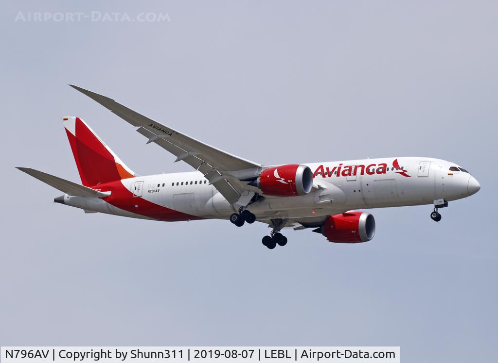N796AV, 2018 Boeing 787-8 Dreamliner Dreamliner C/N 65315, Landing rwy 07L