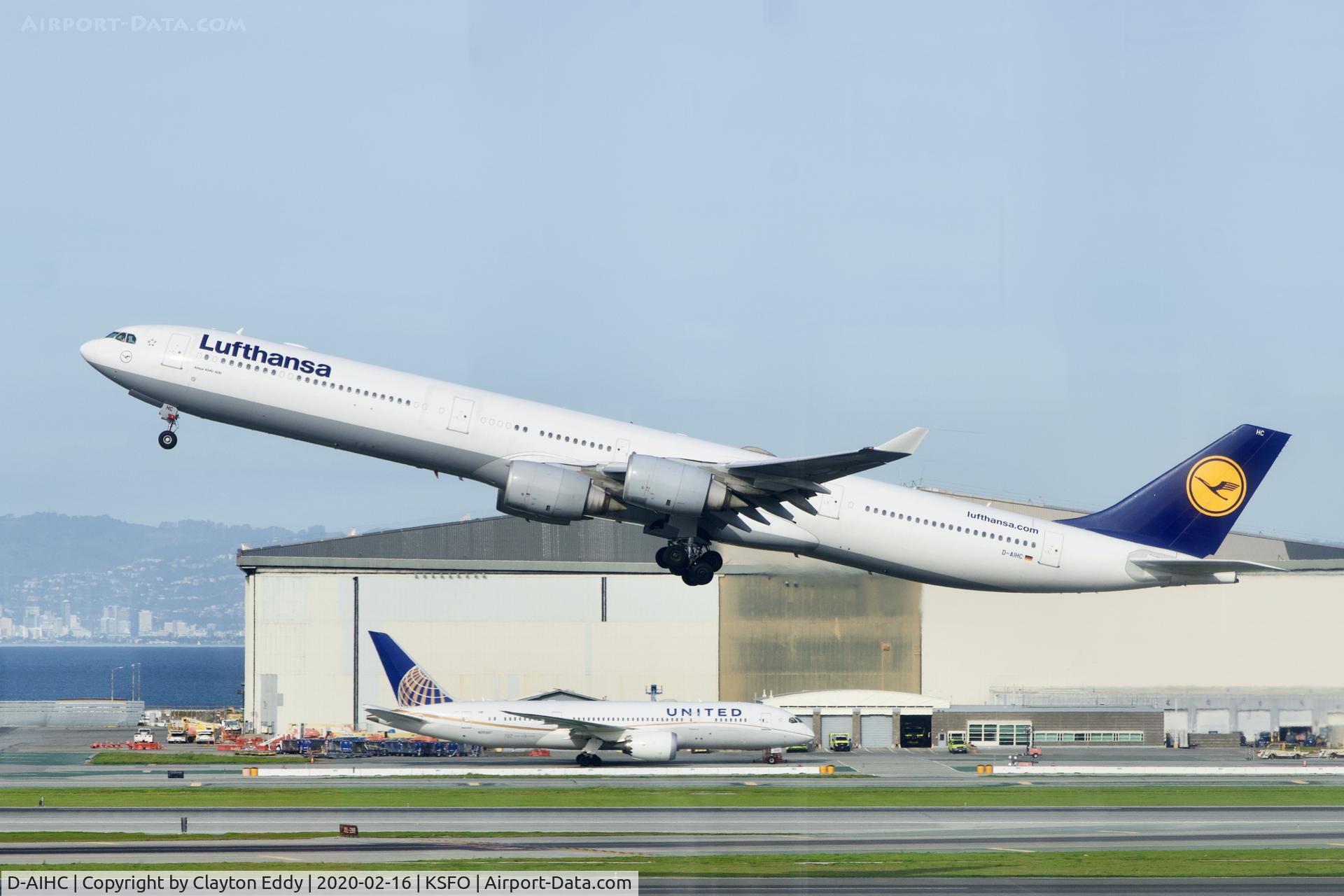 D-AIHC, 2003 Airbus A340-642 C/N 523, New observation deck SFO 2020.