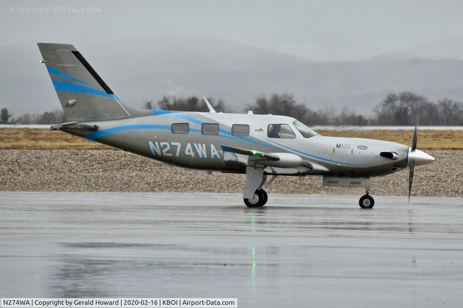 N274WA, 2019 Piper PA-46-600TP C/N 4698103, Run up on the west arm/de arm ramp.
