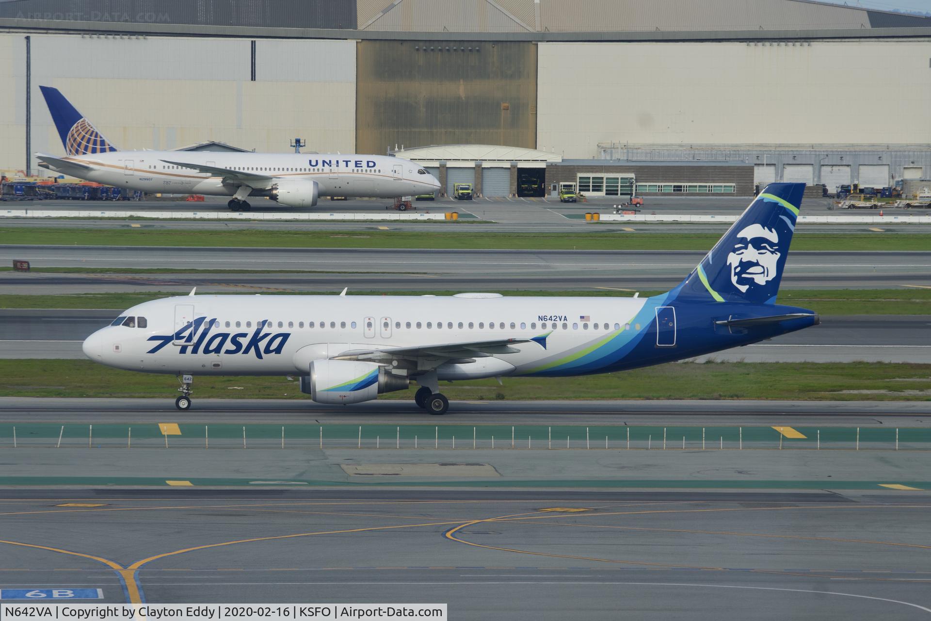 N642VA, 2008 Airbus A320-214 C/N 3670, Picture taken at the new observation deck terminal 2. SFO. 2020.