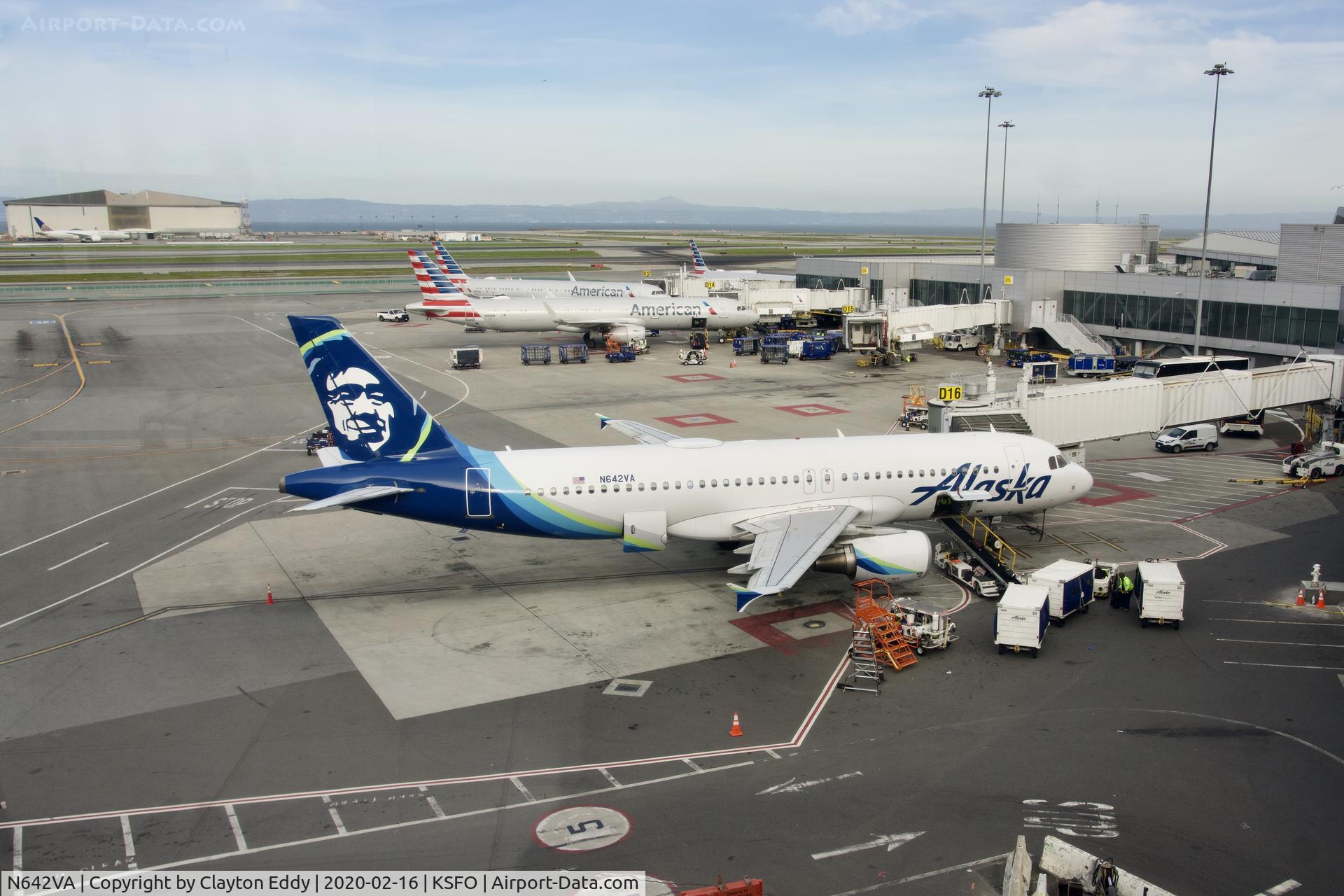 N642VA, 2008 Airbus A320-214 C/N 3670, Picture taken at the new observation deck terminal 2. SFO. 2020.