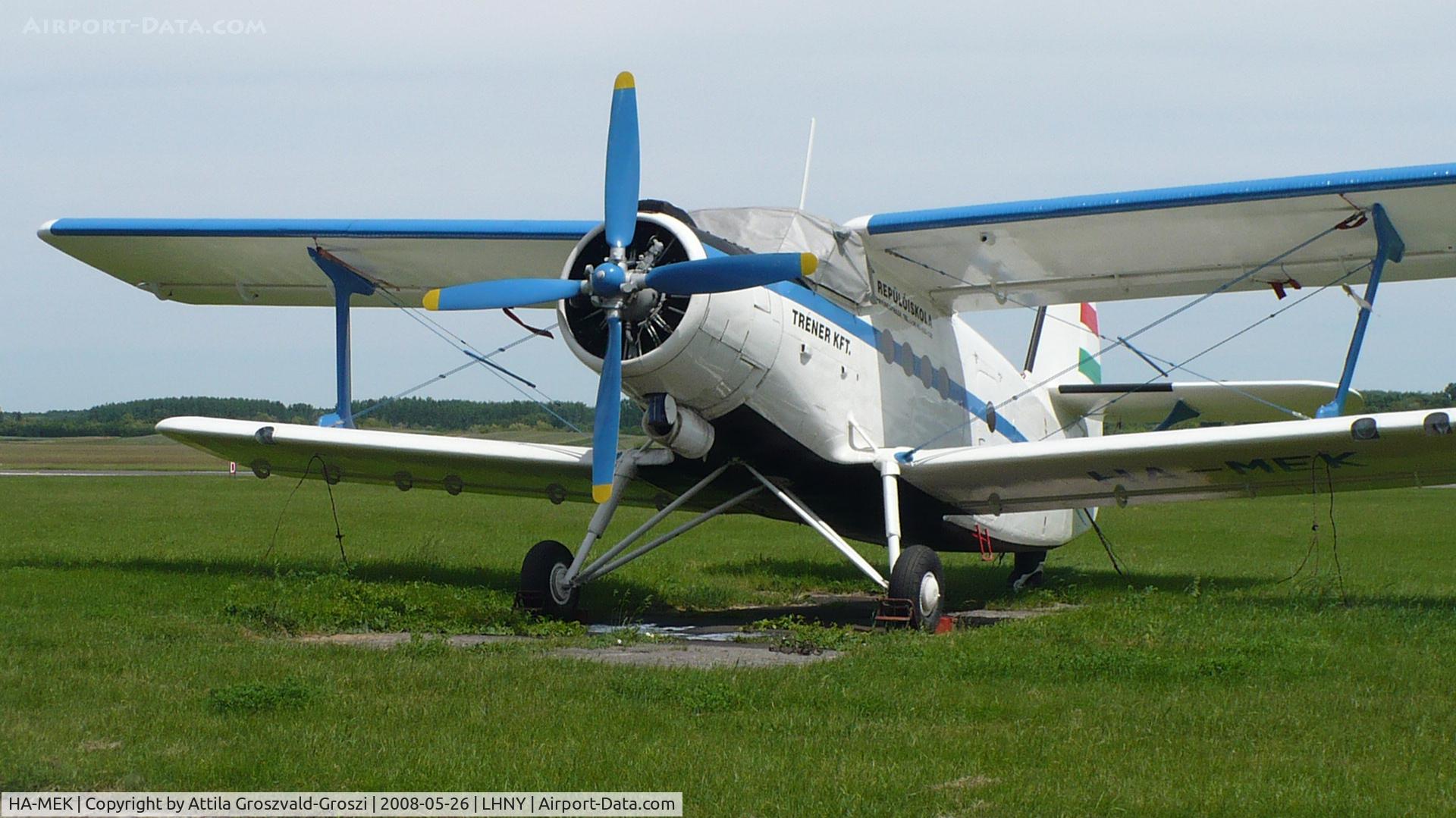 HA-MEK, 1980 Antonov An-2 C/N 1G190-20, LHNY - Nyíregyháza Airport, Hungary