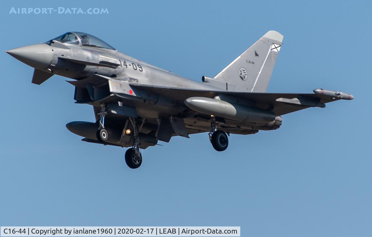 C16-44, Eurofighter EF-2000 Typhoon S C/N SS025, TLP 2020-01 at Los Llanos, Albacete