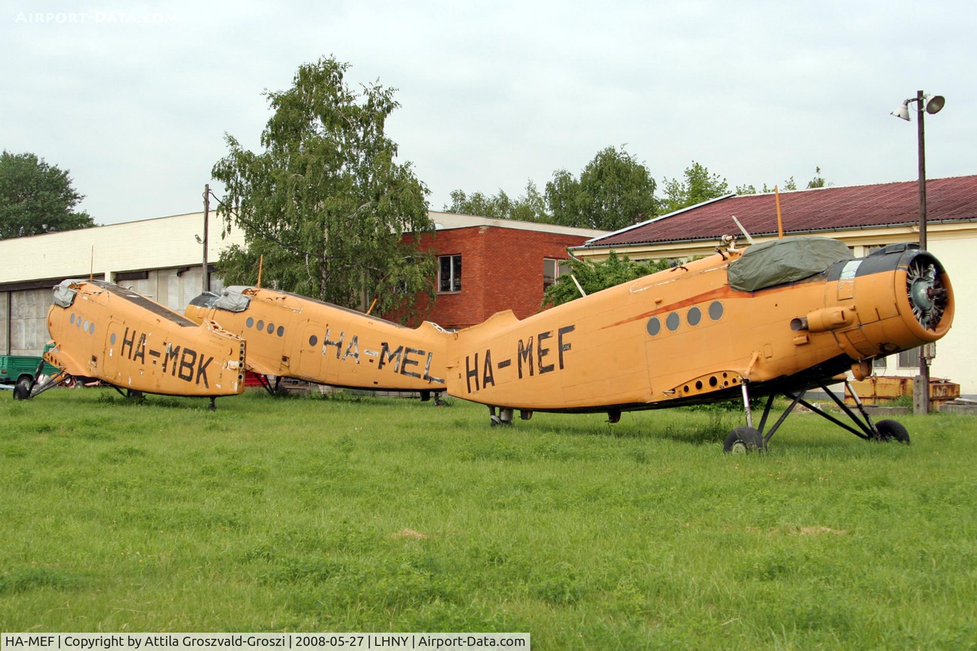 HA-MEF, 1980 PZL-Mielec An-2R C/N 1G187-30, LHNY - Nyíregyháza Airport, Hungary