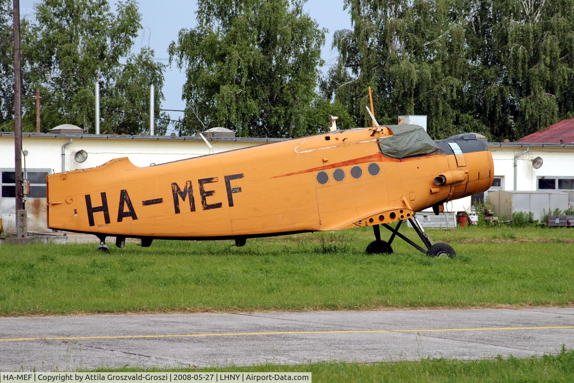 HA-MEF, 1980 PZL-Mielec An-2R C/N 1G187-30, LHNY - Nyíregyháza Airport, Hungary