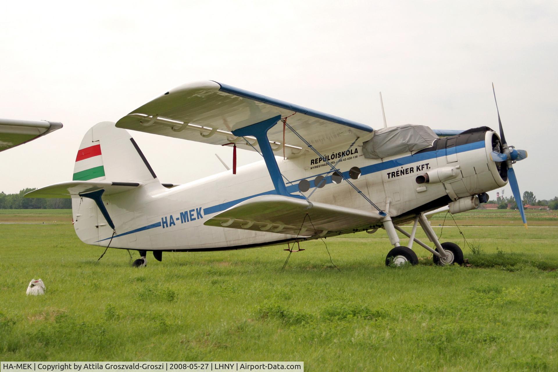HA-MEK, 1980 Antonov An-2 C/N 1G190-20, LHNY - Nyíregyháza Airport, Hungary