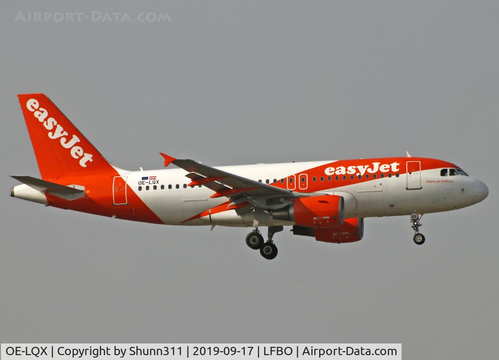 OE-LQX, 2008 Airbus A319-111 C/N 3634, Landing rwy 32L... Named 'Palma de Mallorca'