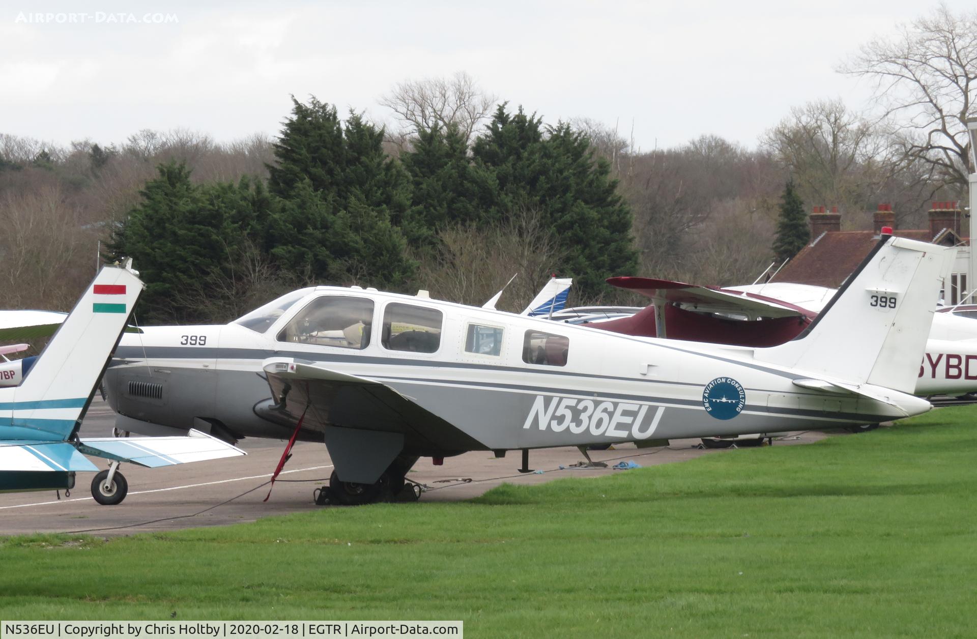 N536EU, 2005 Raytheon Aircraft Company A36 Bonanza C/N E-3616, Parked at Elstree Aerodrome